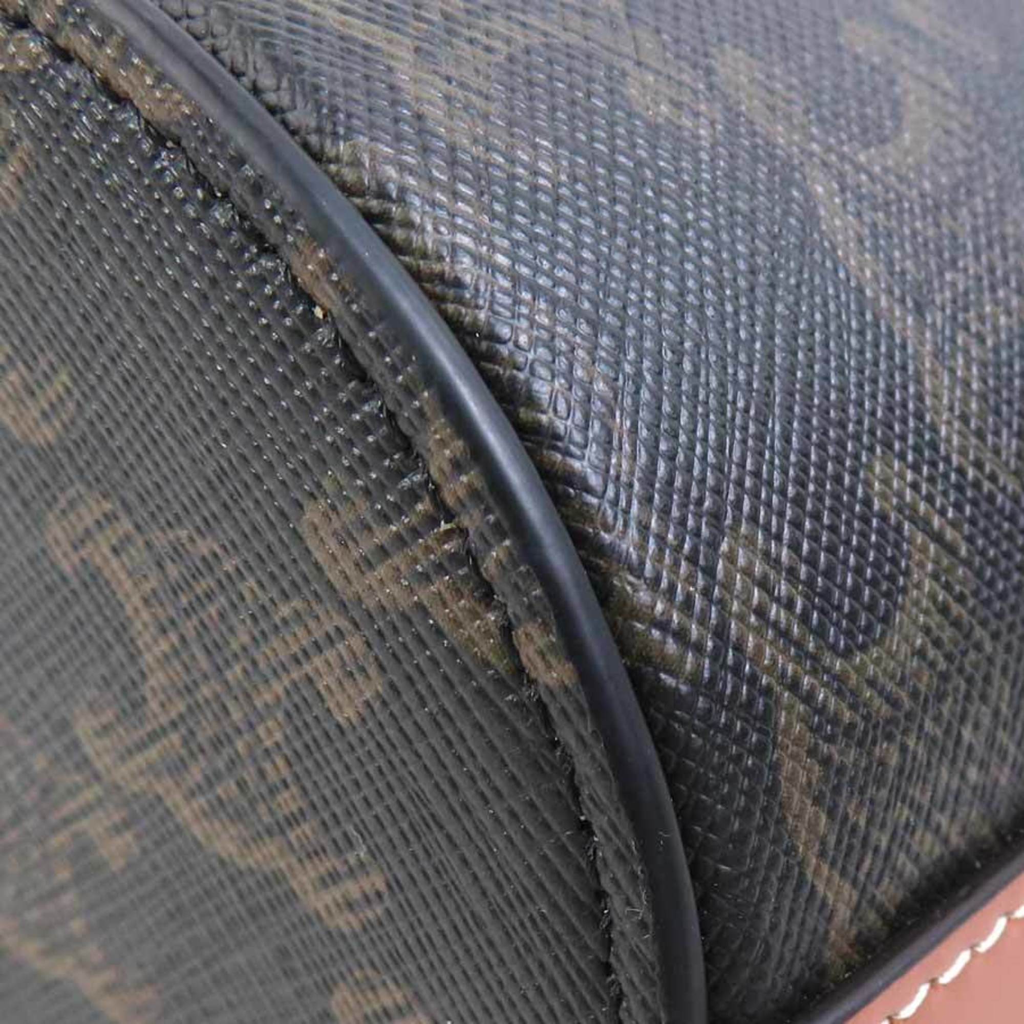 Celine Brown Coated Canvas Shoulder Bag (Pre-Owned)