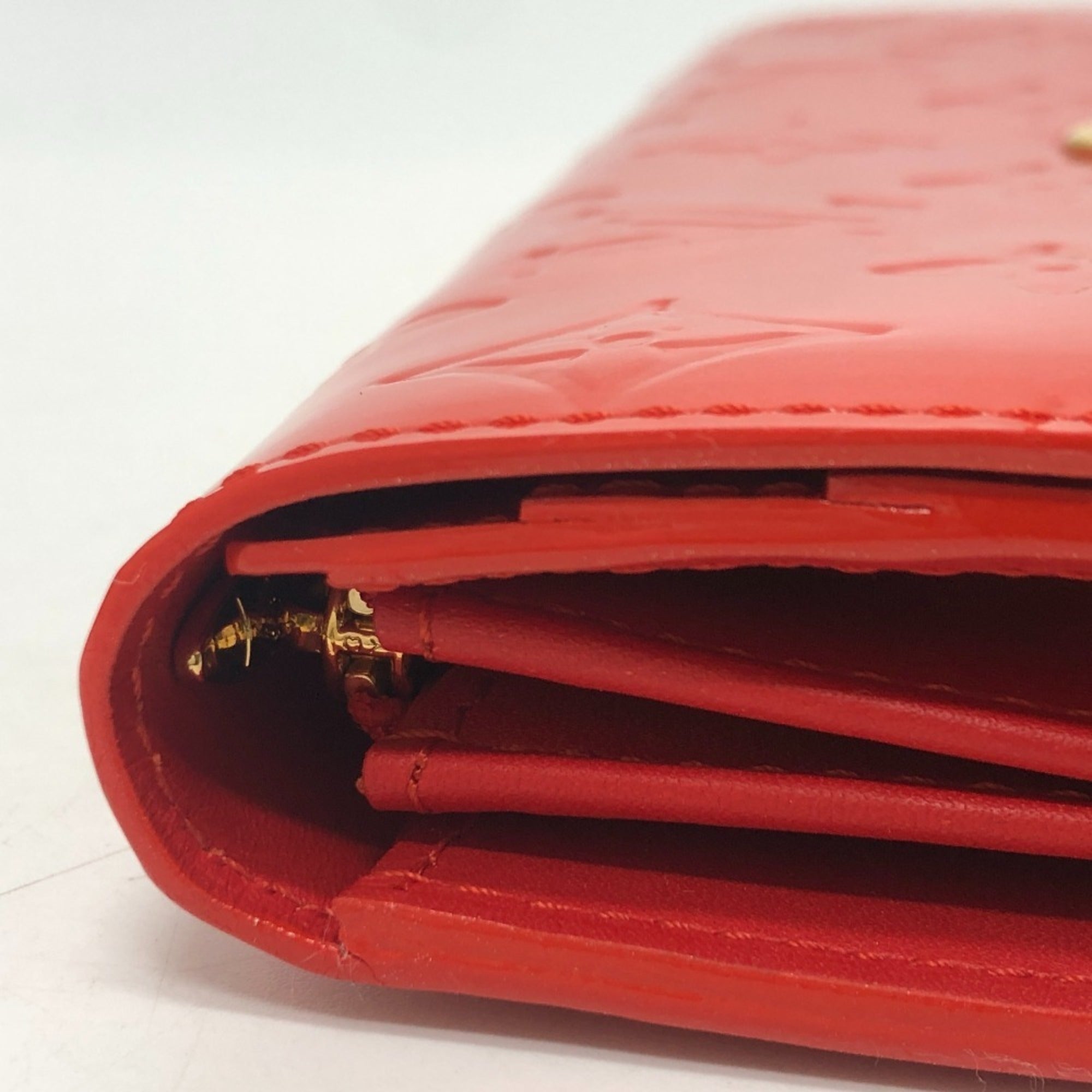 Louis Vuitton Orange Orange Sunset Monogram Vernis Long Wallet (Bi-Fold) (Pre-Owned)