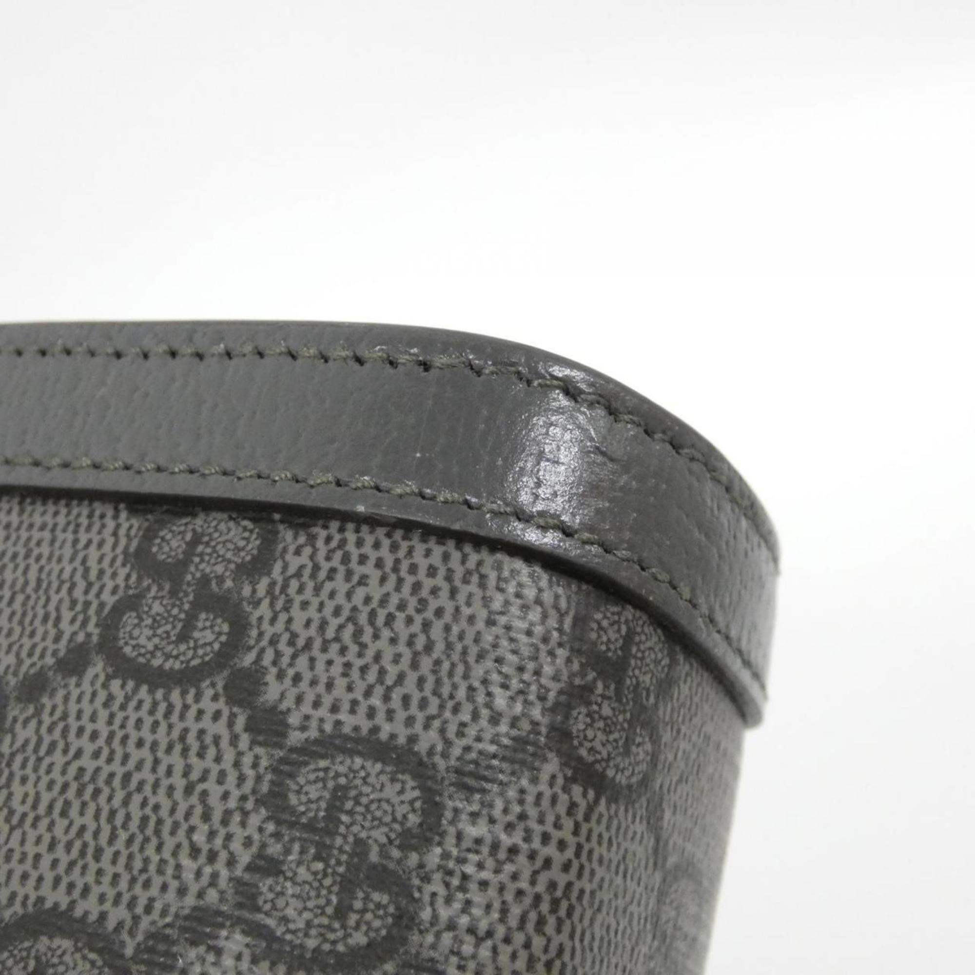 Gucci Ophidia Black Gray Gg Supreme Leather Shoulder Bag (Pre-Owned)