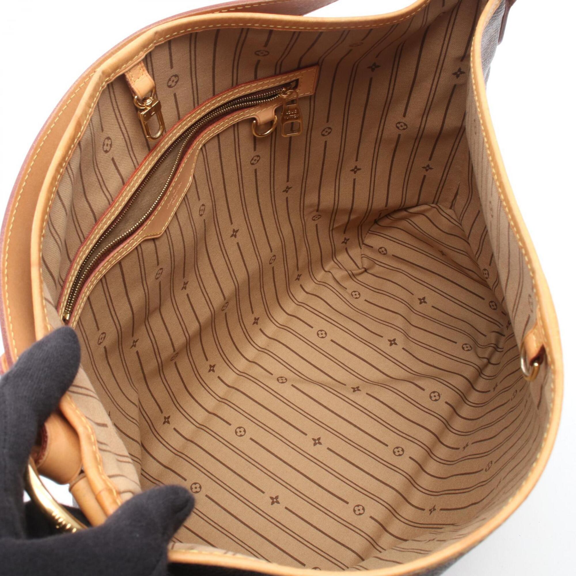 Louis Vuitton Brown Coated Canvas Leather Handbag Shoulder Bag (Pre-Owned)