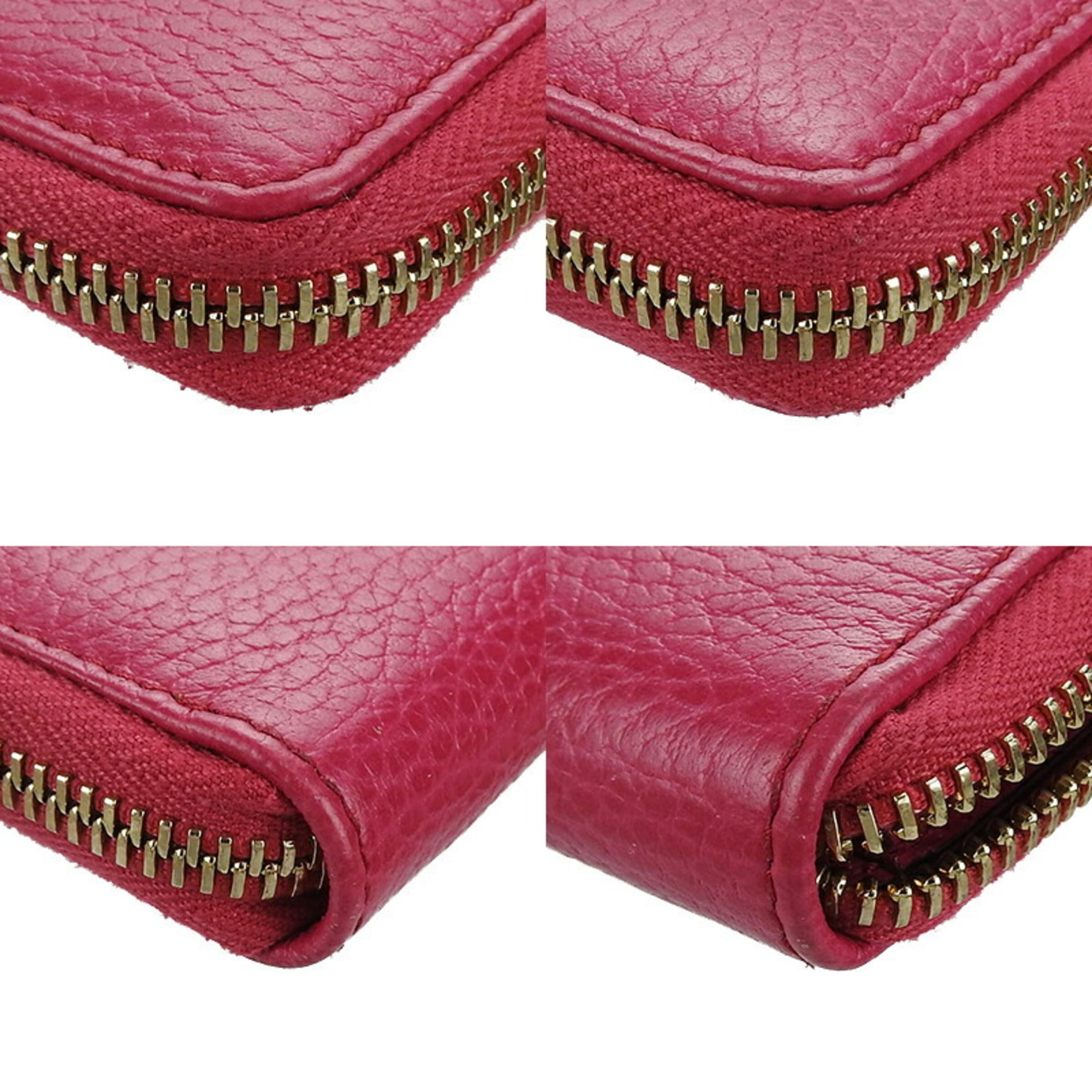 Gucci Pink Leather Coin Purse/Coin Case (Pre-Owned)