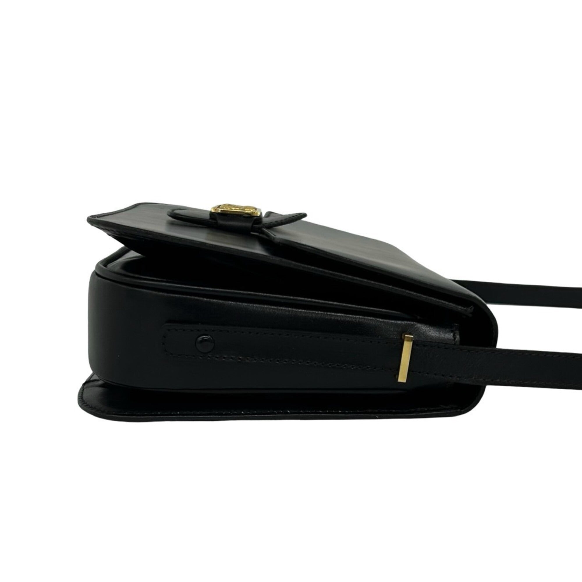 Celine Black Leather Pochette Shoulder Bag (Pre-Owned)