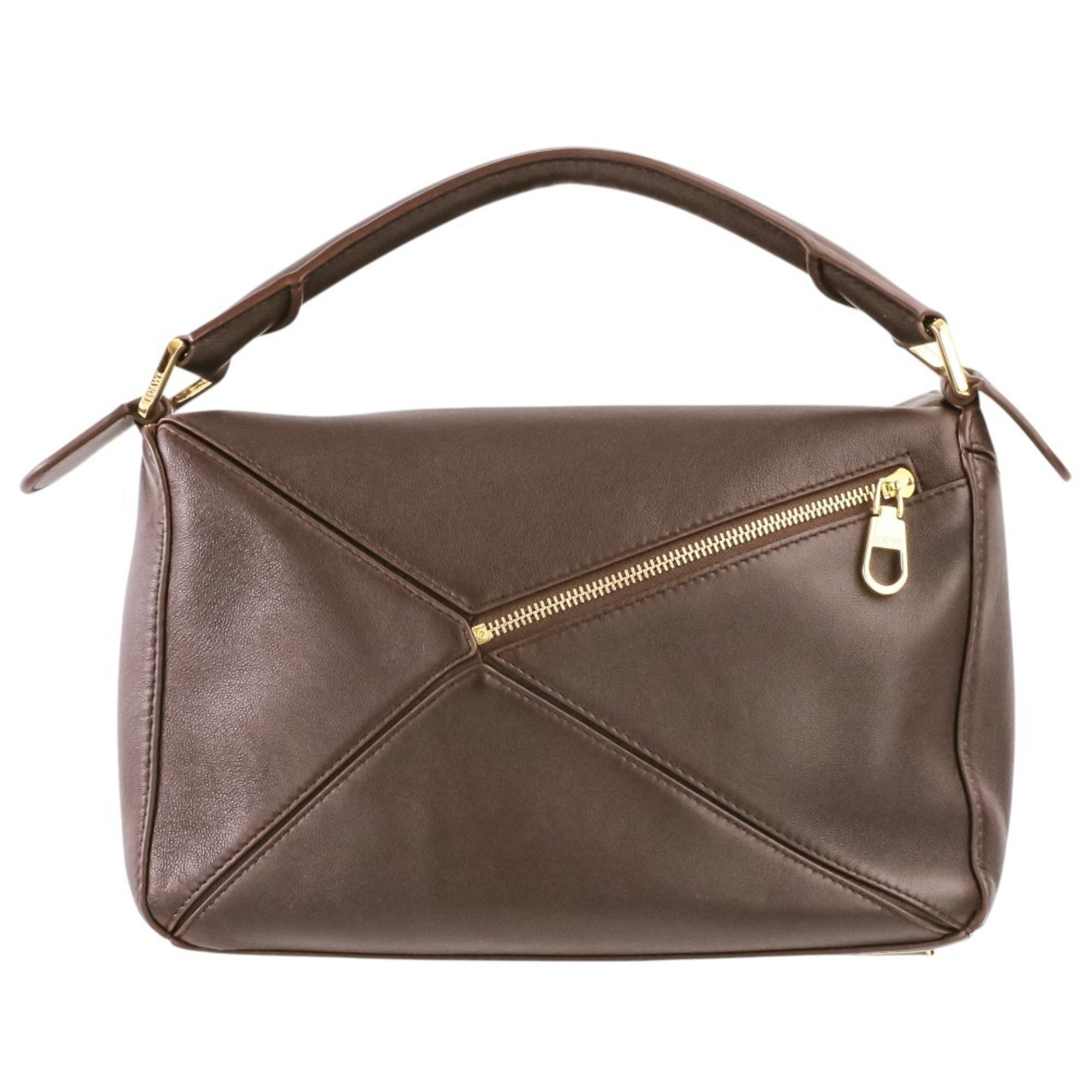 Loewe Dark Brown Nappa Leather Handbag Shoulder Bag (Pre-Owned)