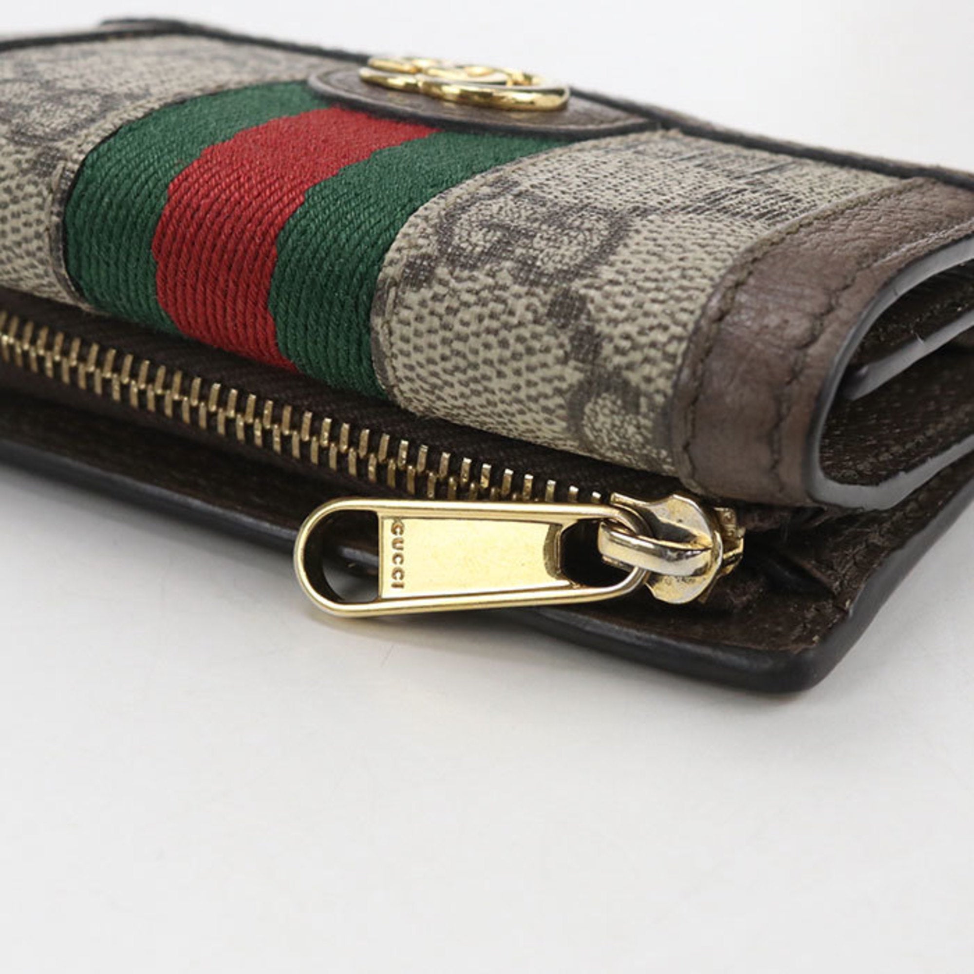 Gucci Gg Supreme Beige Gg Supreme Wallet (Tri-Fold) (Pre-Owned)