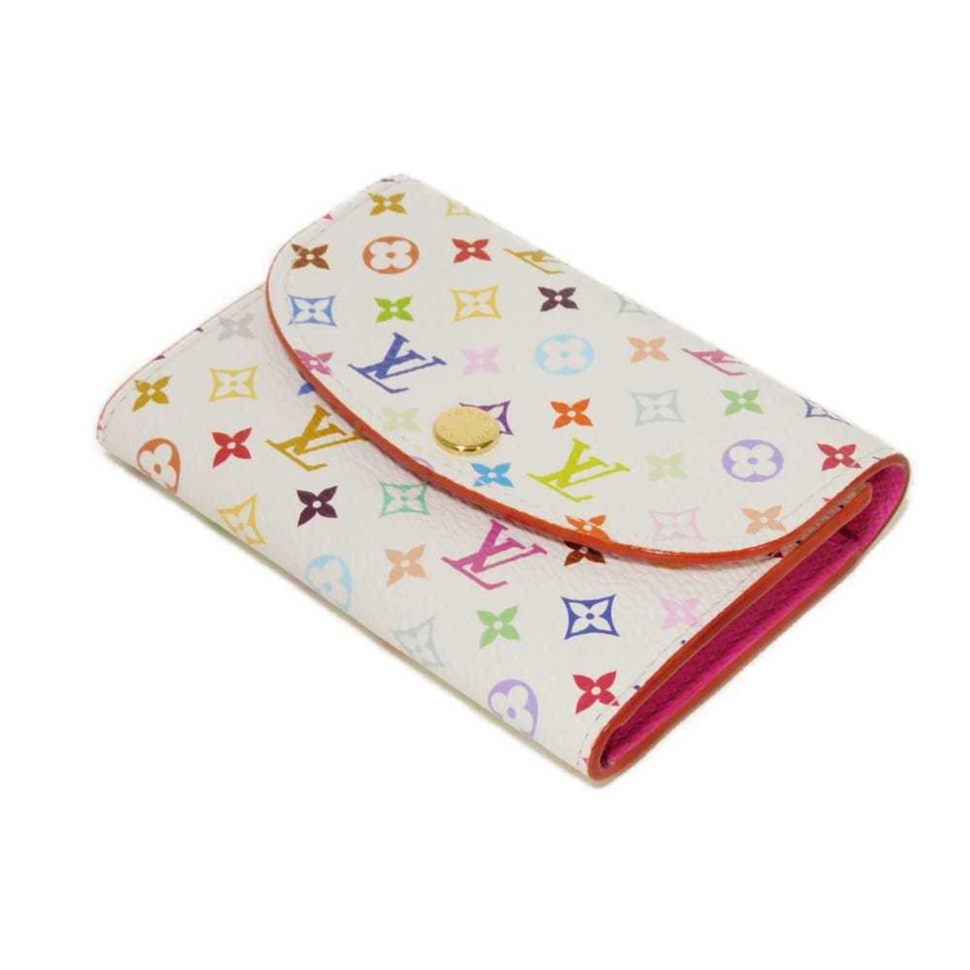 Louis Vuitton Monogram Multicolore Pink White Monogram Multicolore Canvas Wallet (Bi-Fold) (Pre-Owned)