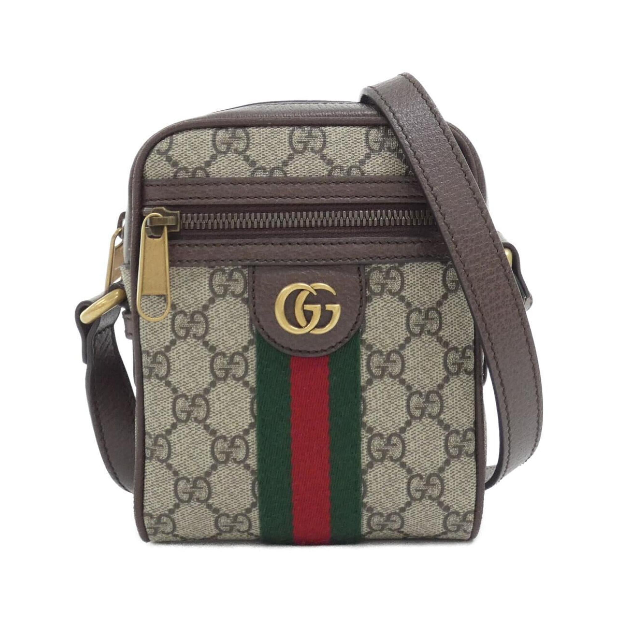 Gucci Ophidia Beige Brown Gg Supreme Canvas Shoulder Bag (Pre-Owned)
