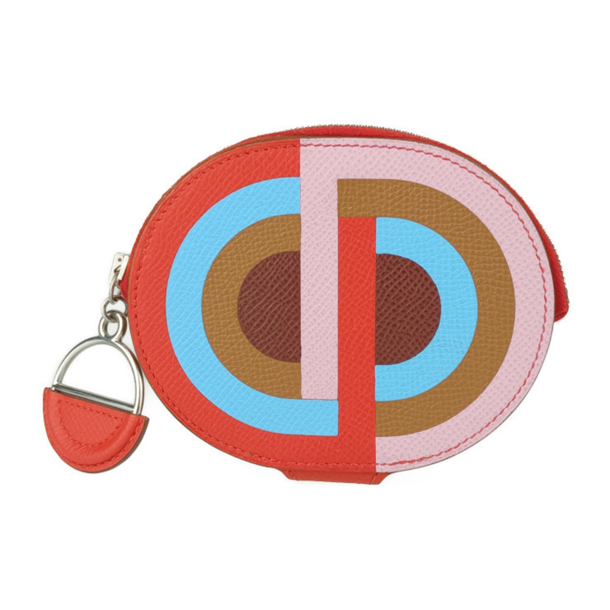 Hermes Multi-Color Red Color Epsom Leather Coin Purse/Coin Case (Pre-Owned)