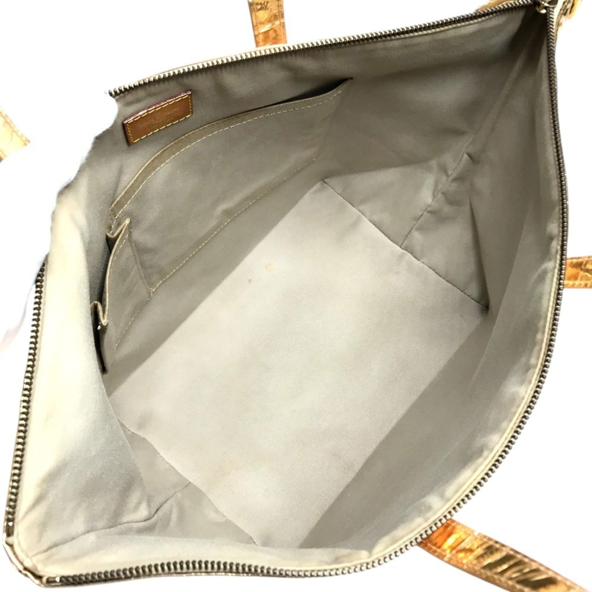 Louis Vuitton Gold Leather Shoulder Bag Tote Bag (Pre-Owned)