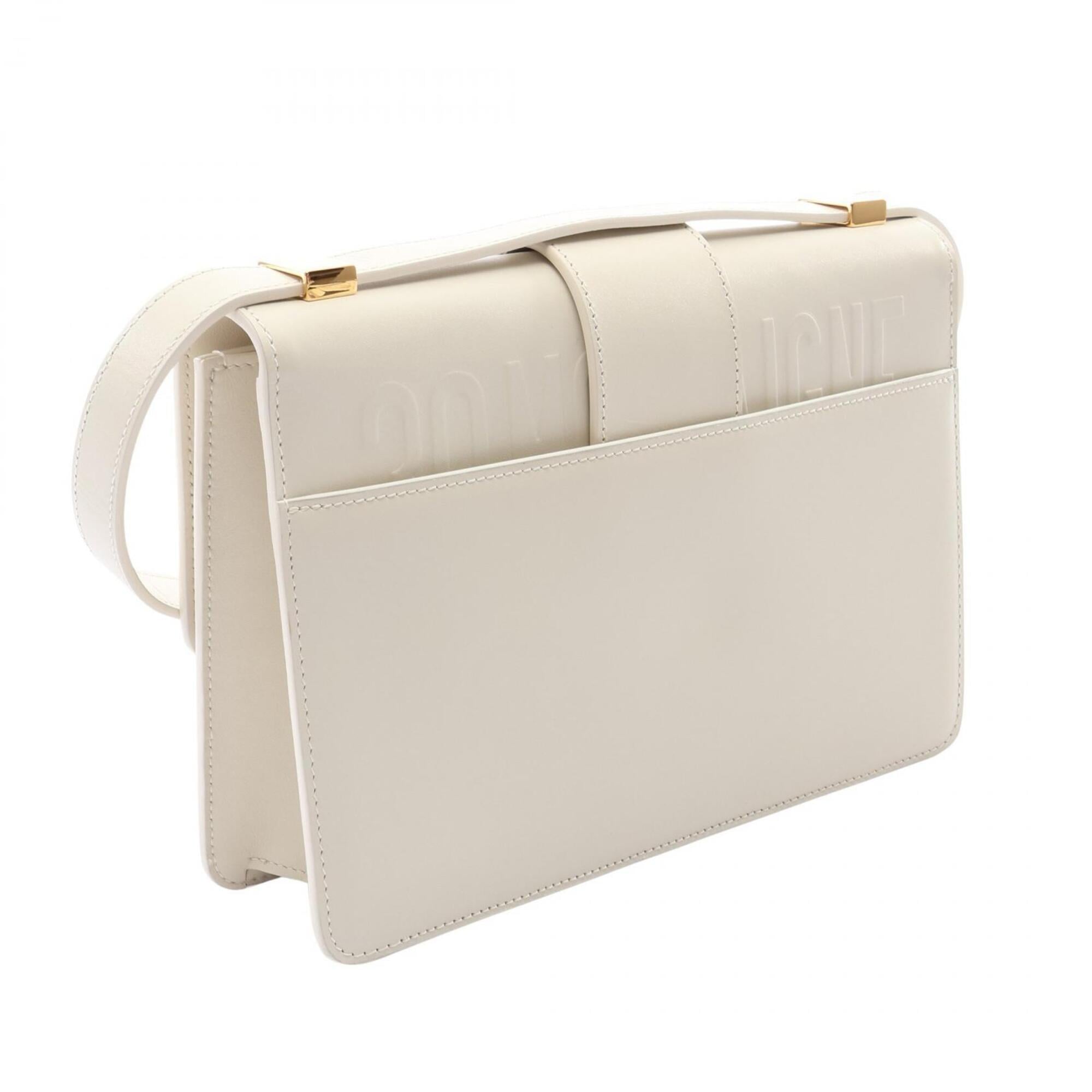 Christian Dior White Leather Handbag Shoulder Bag (Pre-Owned)