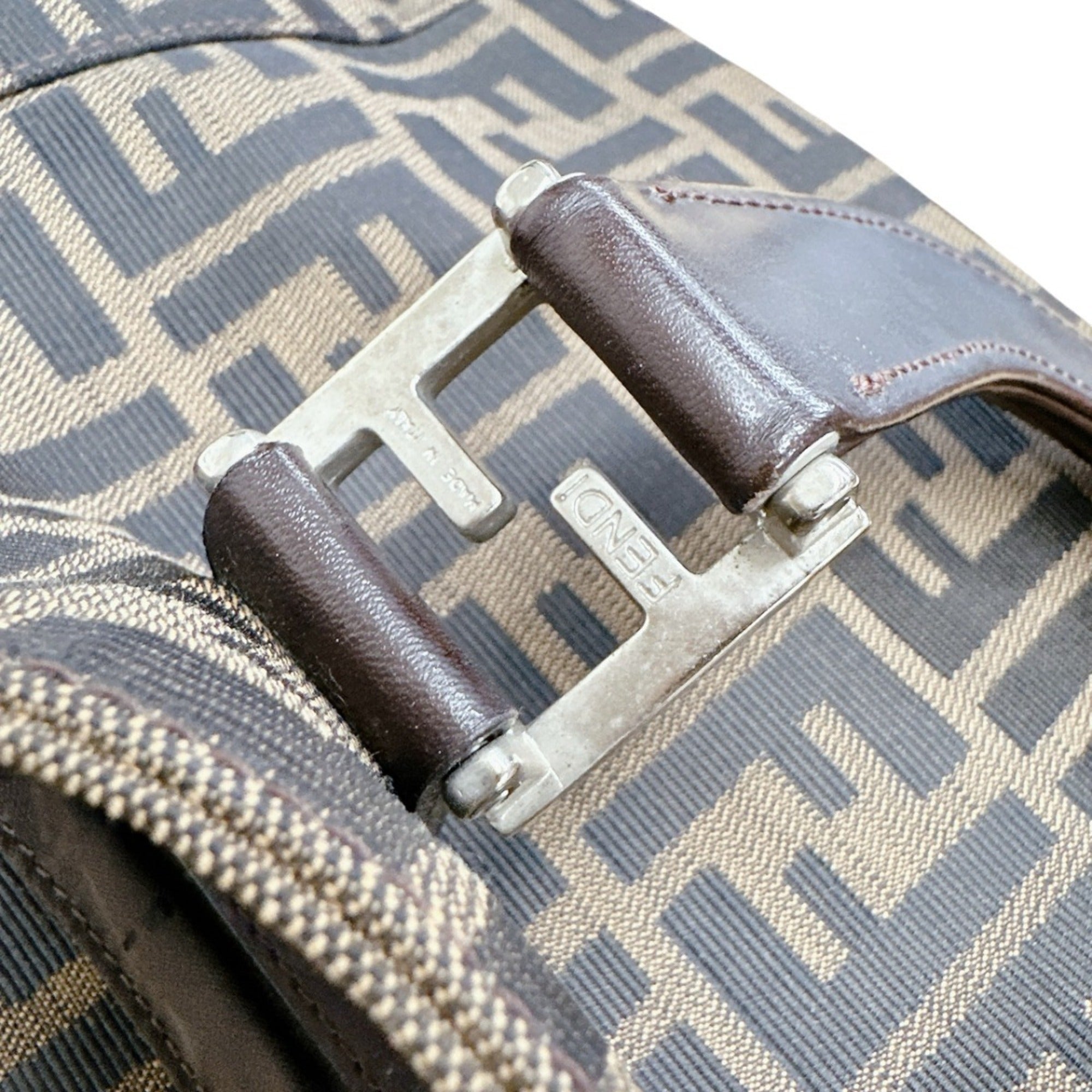 Fendi Brown Zucca Shoulder Bag (Pre-Owned)