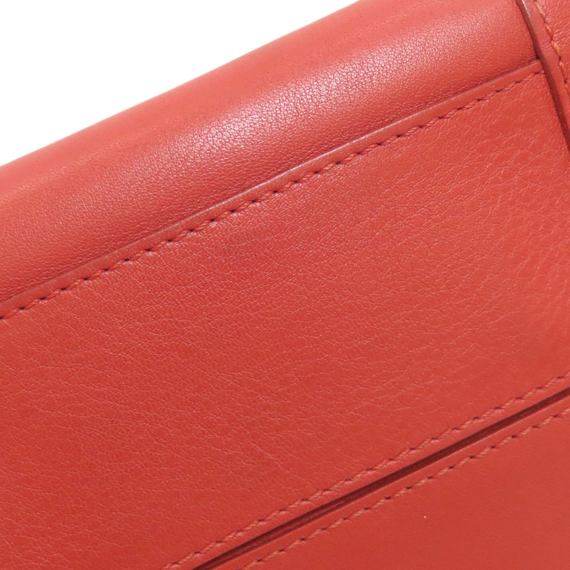 Loewe Red Color Leather Handbag (Pre-Owned)