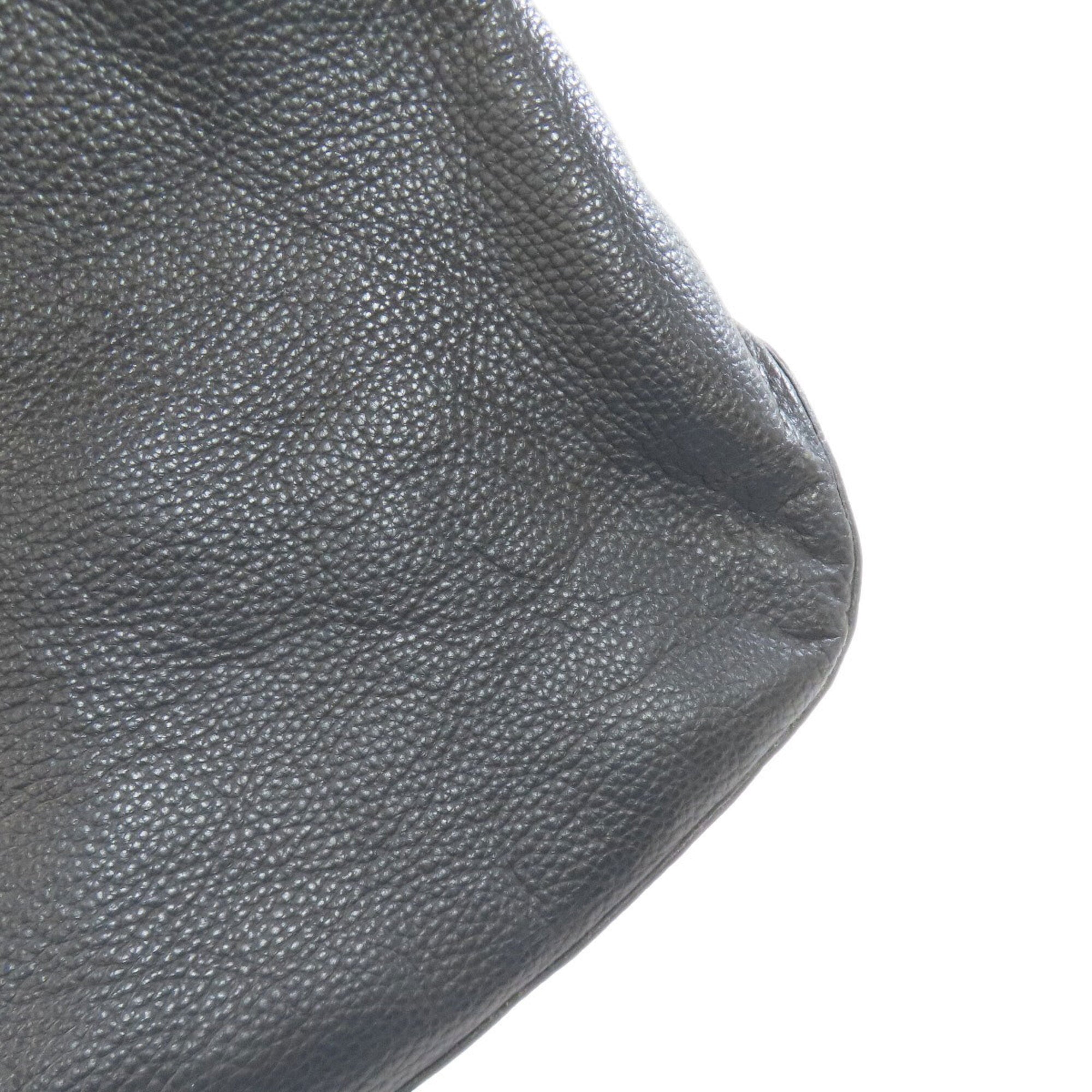A.D.M.J Black Leather Shoulder Bag (Pre-Owned)