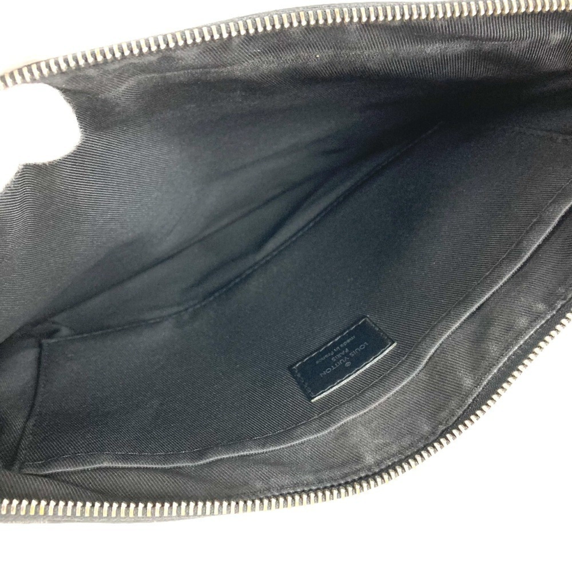 Louis Vuitton Black Brown Monogram Canvas Clutch Bag Handbag Pochette Pouch (Pre-Owned)