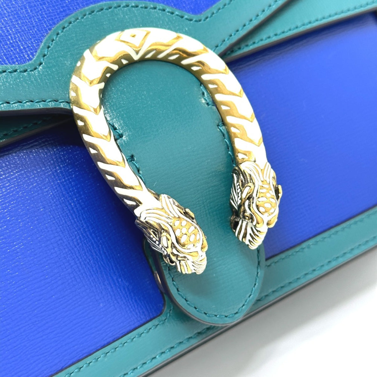 Gucci Blue Leather Shoulder Bag (Pre-Owned)