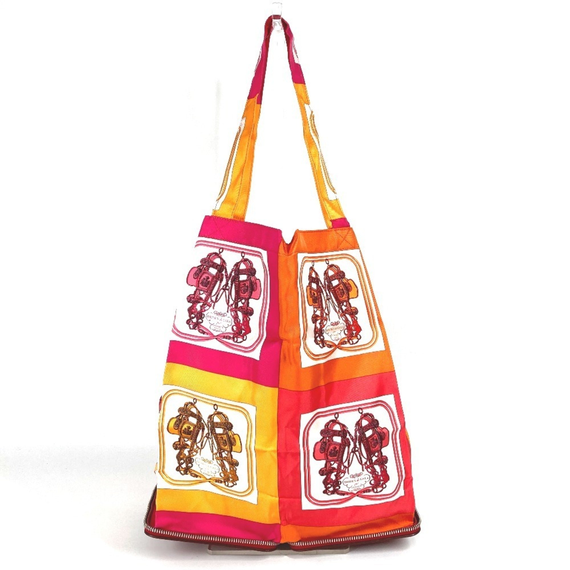 Hermes Red Color Leather Eco-Bag Handbag Shoulder Bag Tote Bag (Pre-Owned)