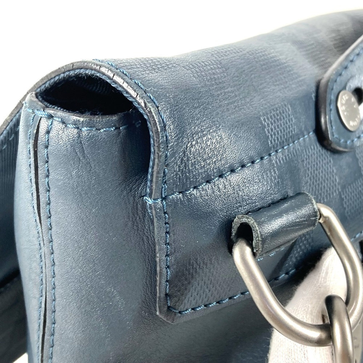 Louis Vuitton Galle Navy Damier Infini Handbag Shoulder Bag Tote Bag (Pre-Owned)