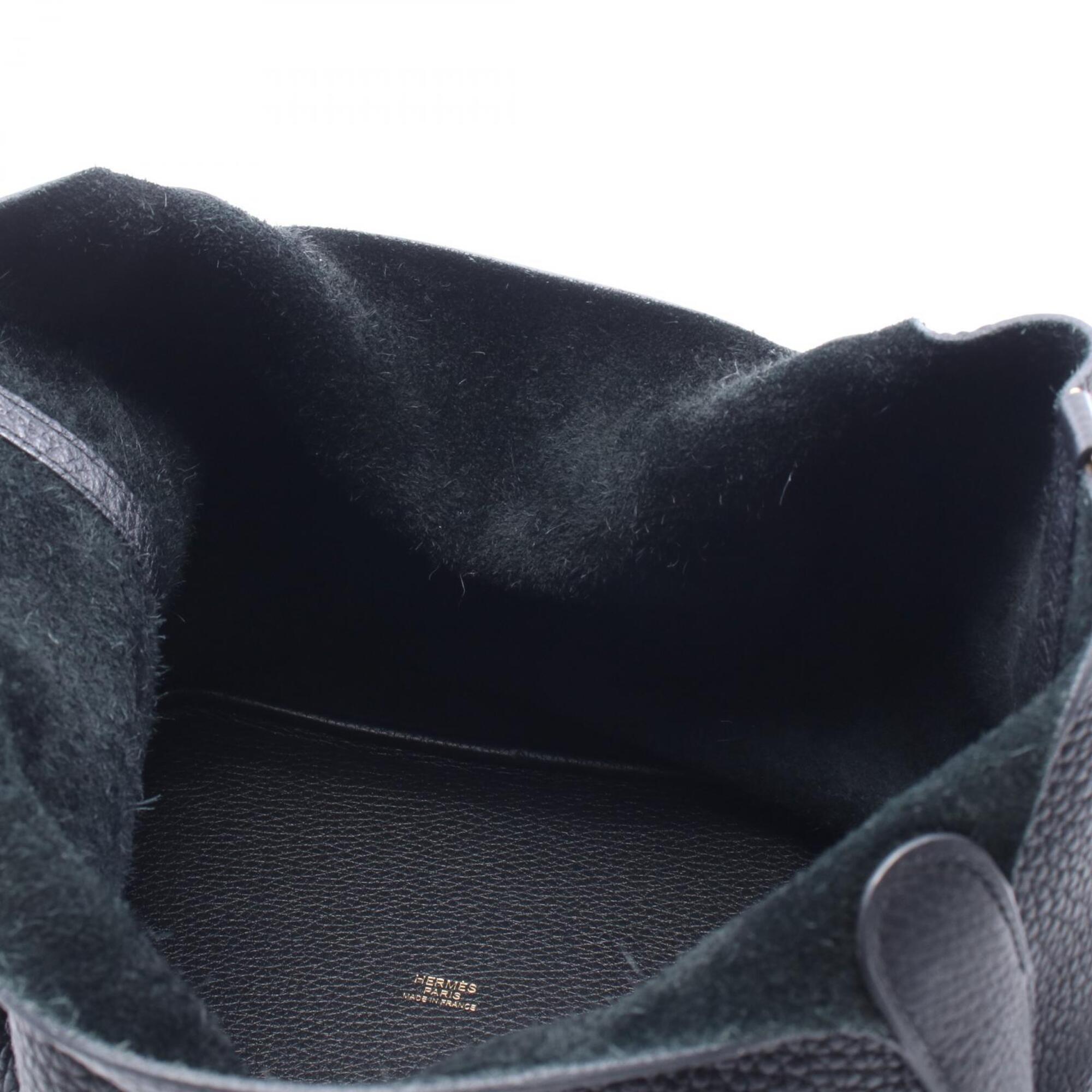 Hermes Black Taurillon Clemence Leather Leather Handbag (Pre-Owned)