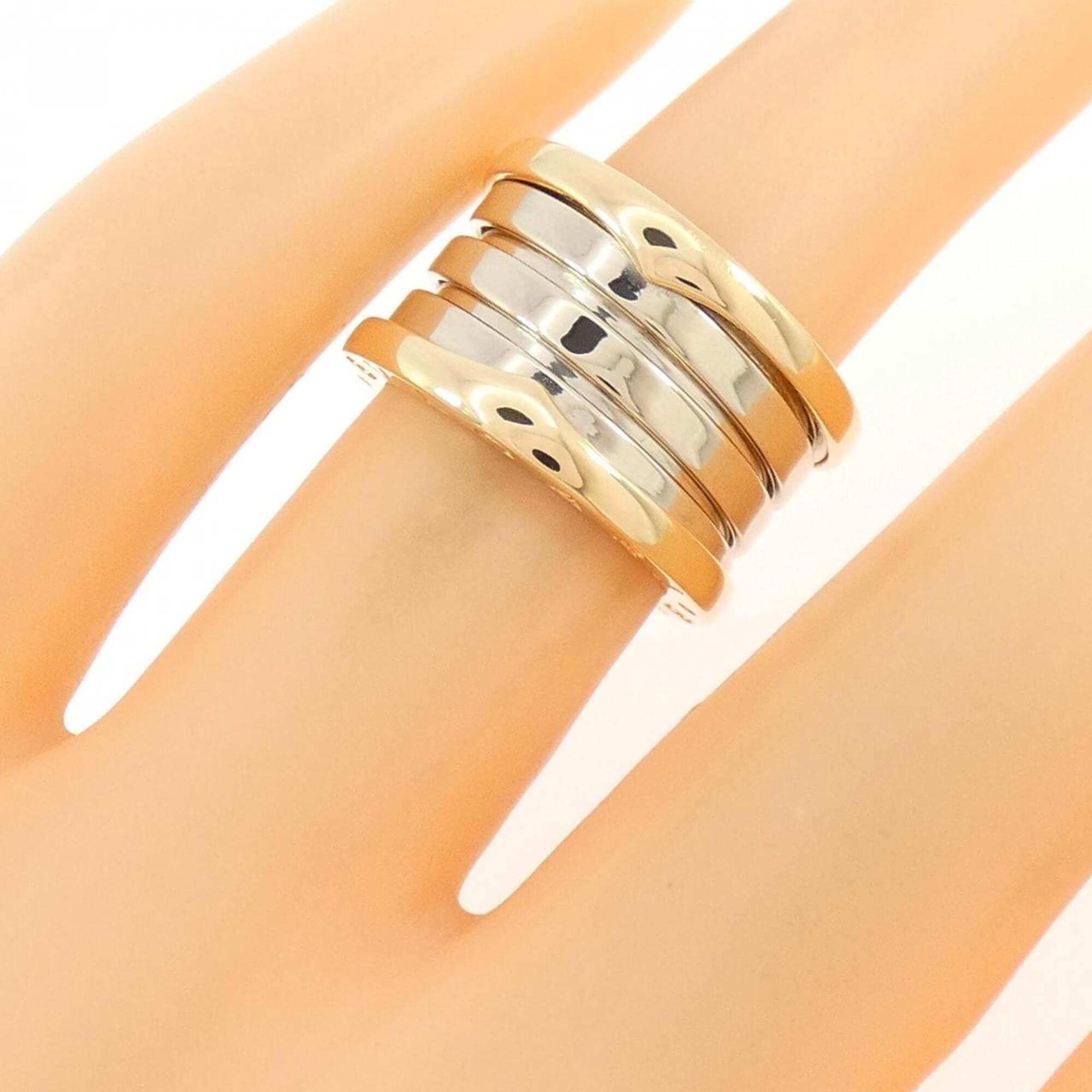 Bvlgari Yellow Gold (18K) White Gold (18K) Band Ring (Pre-Owned)