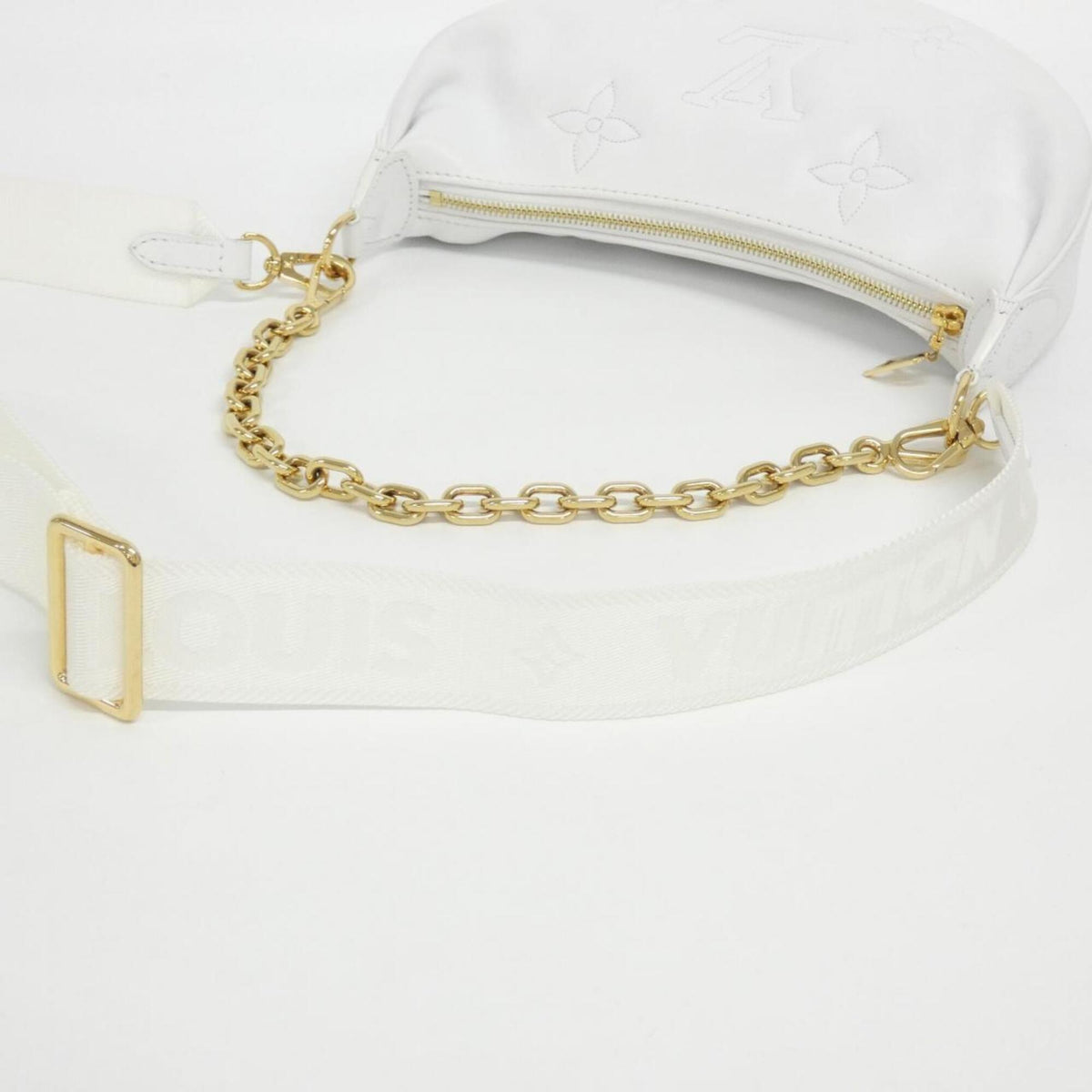 Louis Vuitton White Leather Shoulder Bag (Pre-Owned)