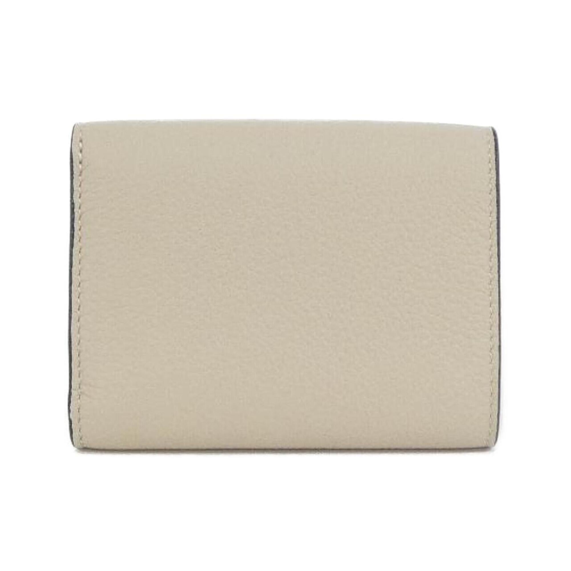 Loewe Beige Leather Wallet (Tri-Fold) (Pre-Owned)