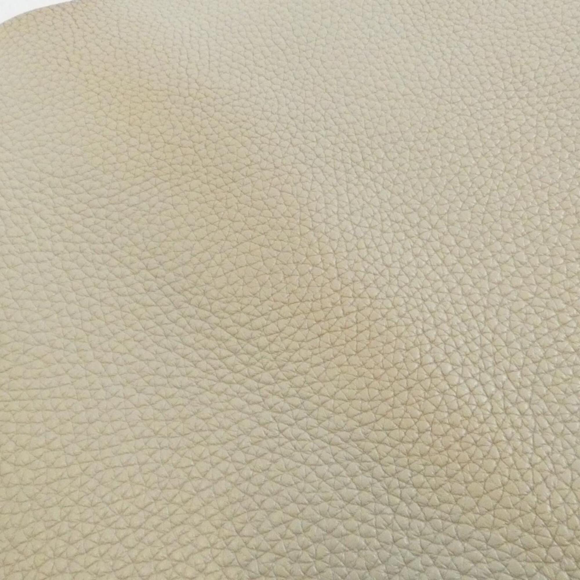Hermes White Taurillon Clemence Leather Handbag (Pre-Owned)