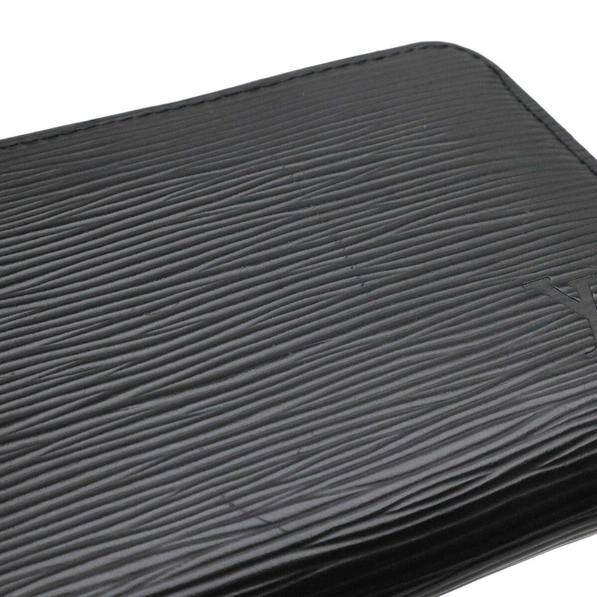 Louis Vuitton Black Noir Epi Leather Long Wallet (Bi-Fold) (Pre-Owned)
