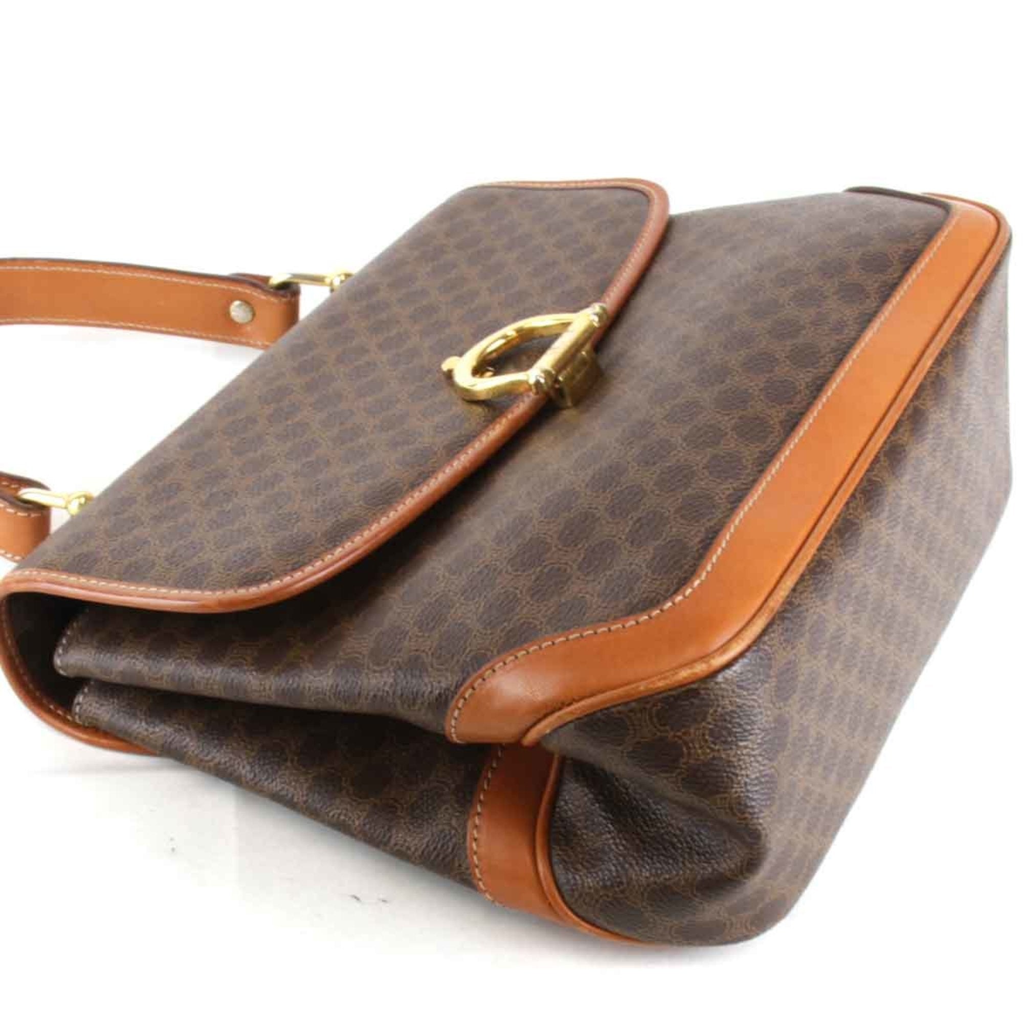 Celine Brown Leather Pvc Handbag (Pre-Owned)