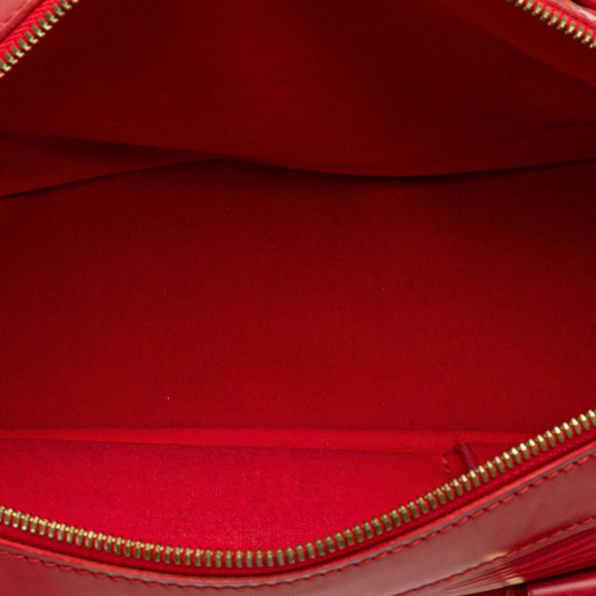 Louis Vuitton Red Color Rouge Leather Handbag Shoulder Bag (Pre-Owned)