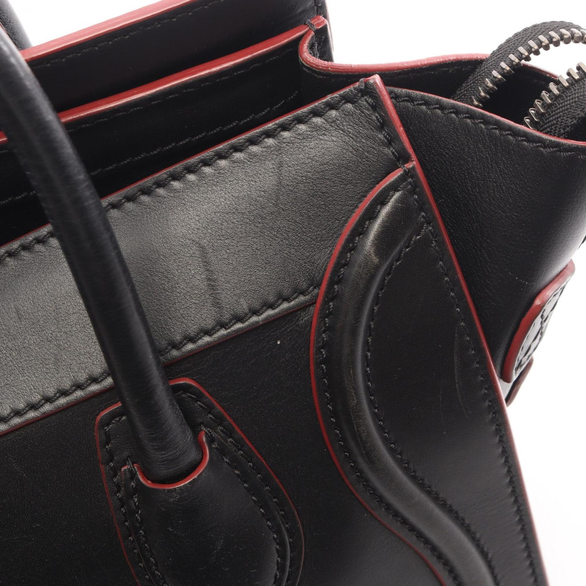 Celine Black Leather Handbag Tote Bag (Pre-Owned)