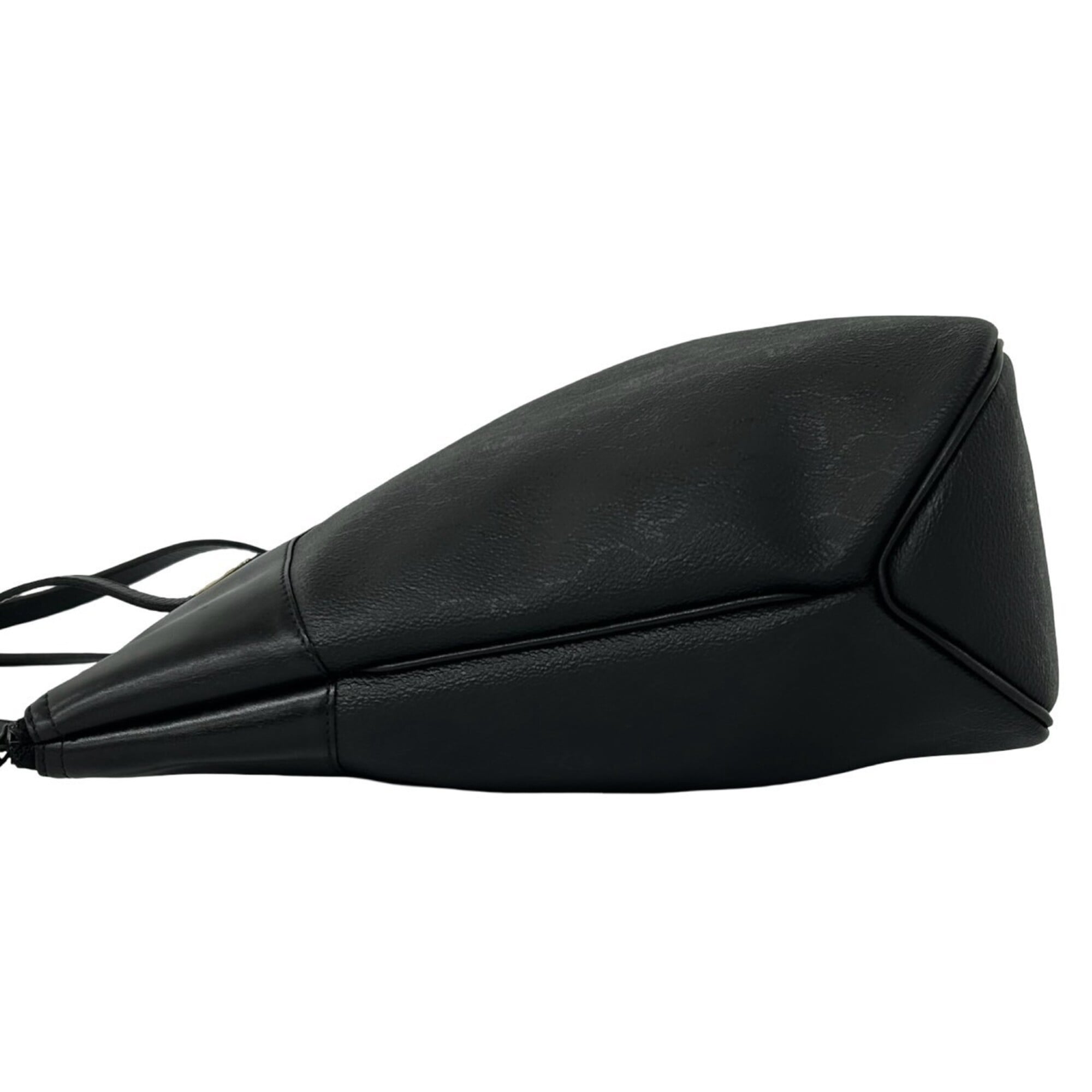Christian Dior Black Leather Pvc Shoulder Bag Tote Bag (Pre-Owned)