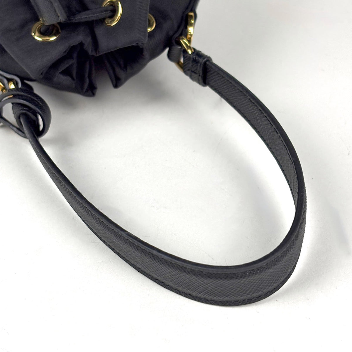 Prada Black Nylon Leather Handbag (Pre-Owned)