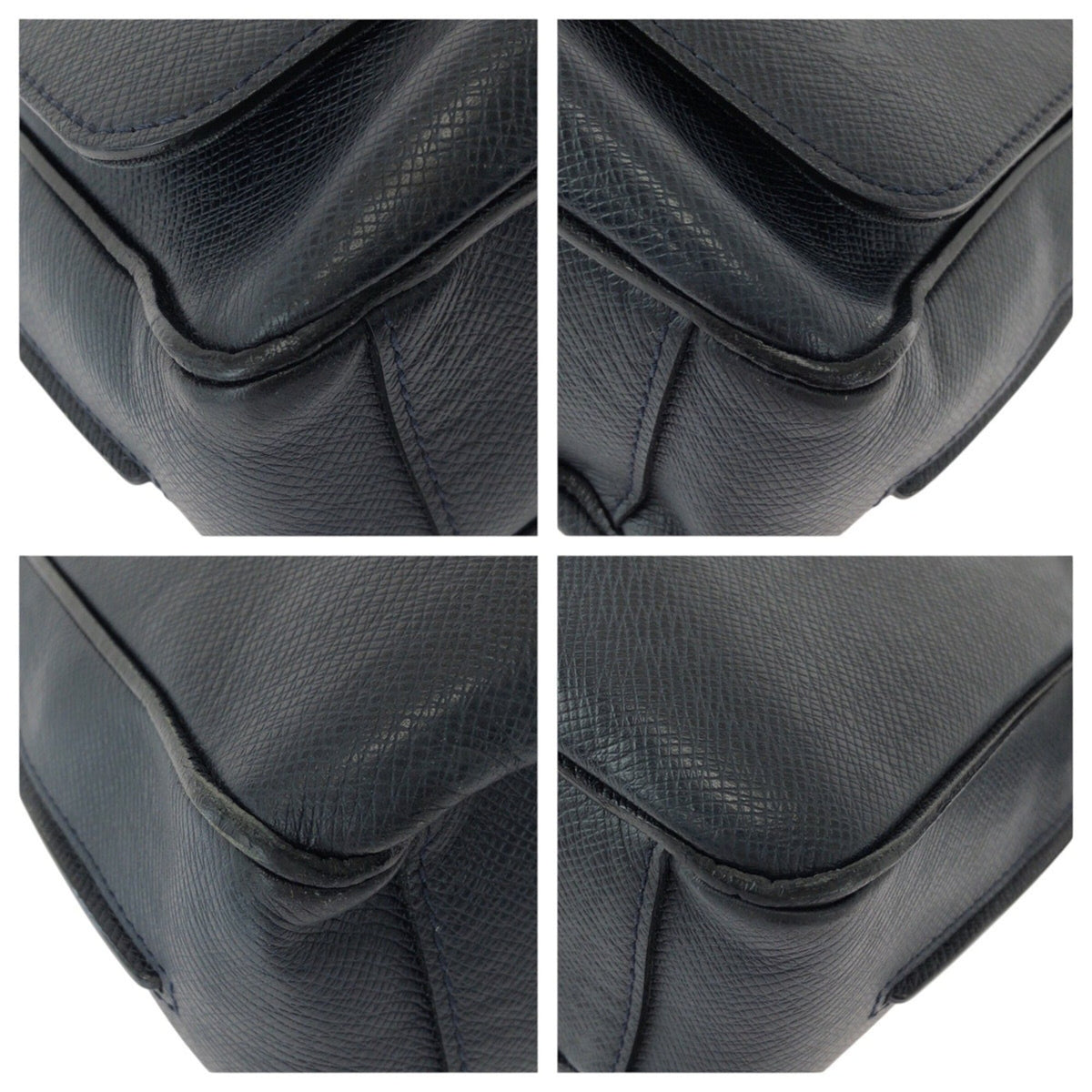 Louis Vuitton Navy Taiga Leather Messenger Bag Shoulder Bag (Pre-Owned)