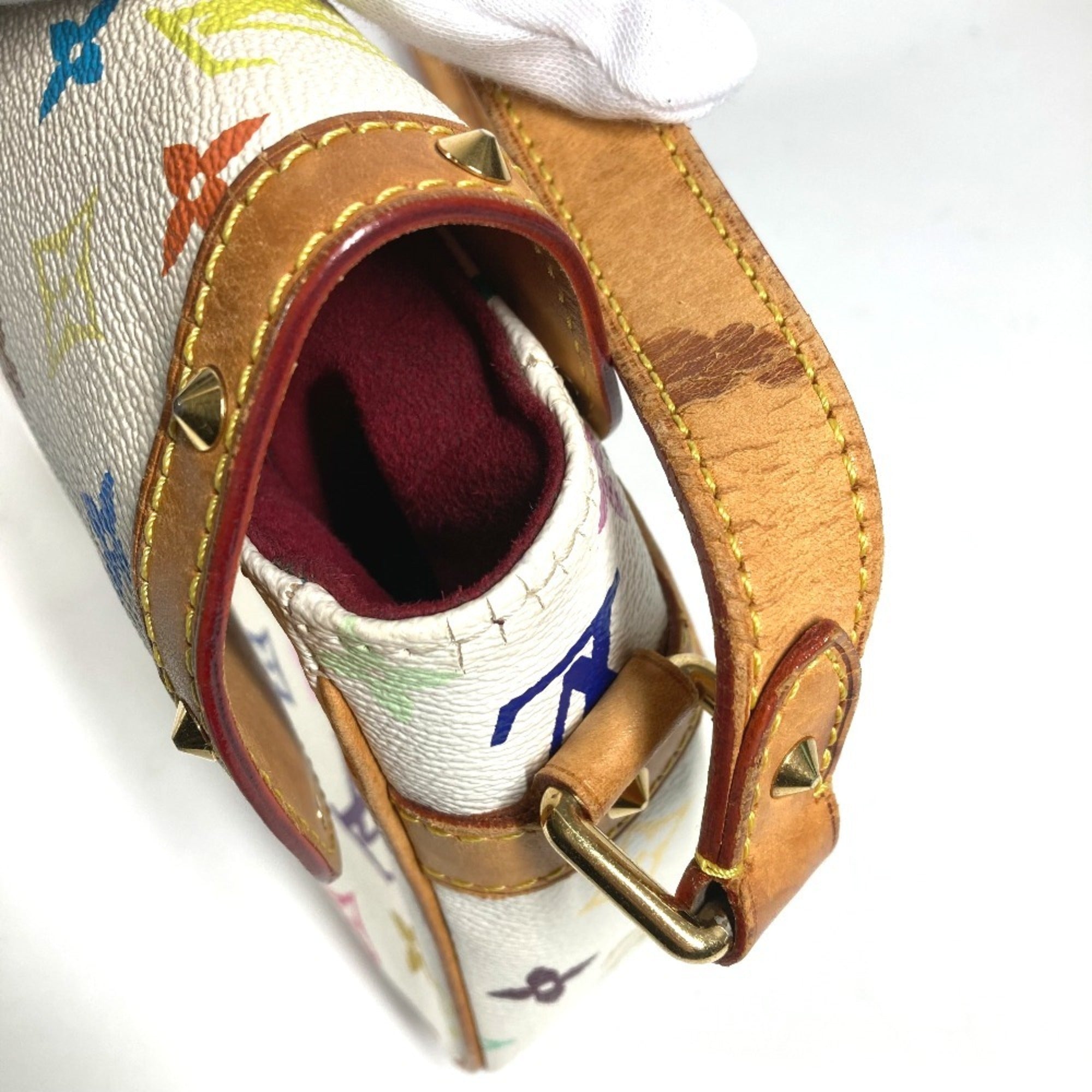 Louis Vuitton Blanc White Monogram Multicolore Shoulder Bag (Pre-Owned)