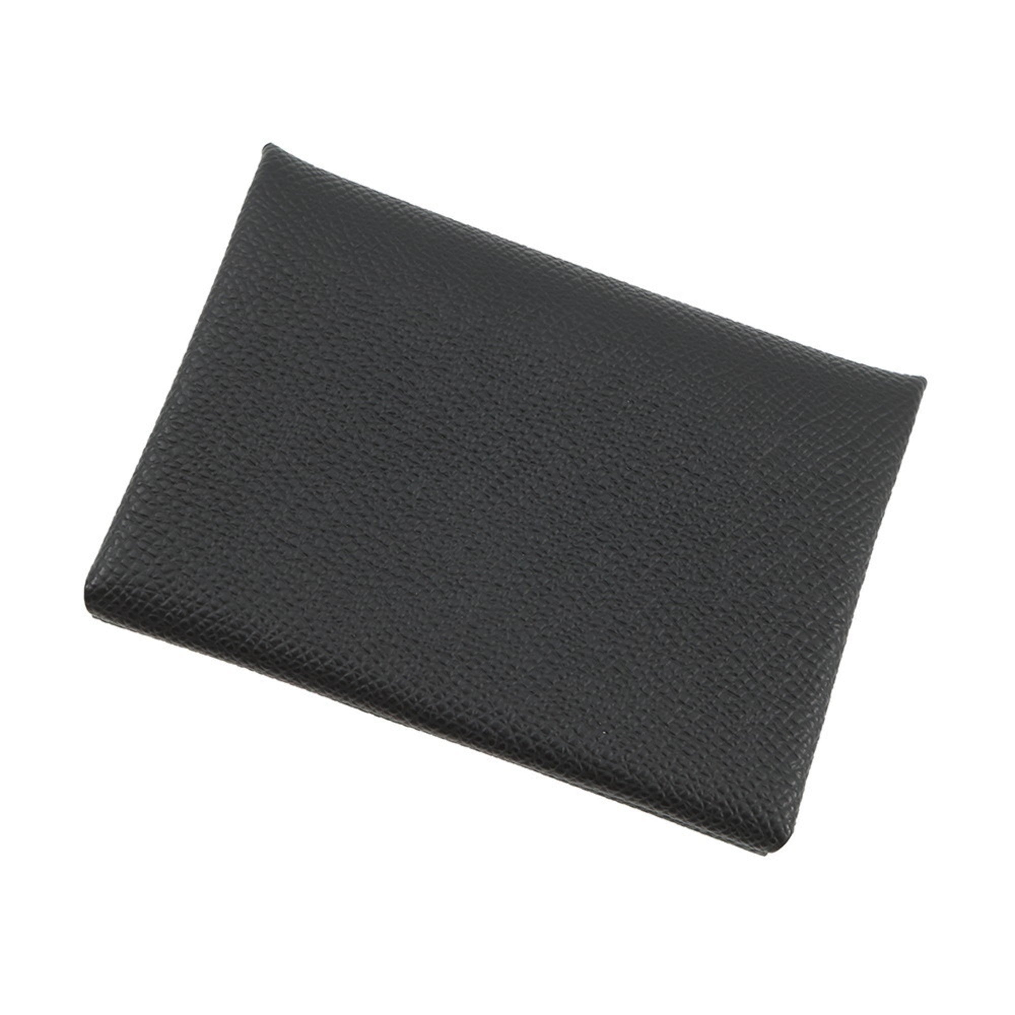 Hermes Black Epsom Leather Coin Purse/Coin Case (Pre-Owned)