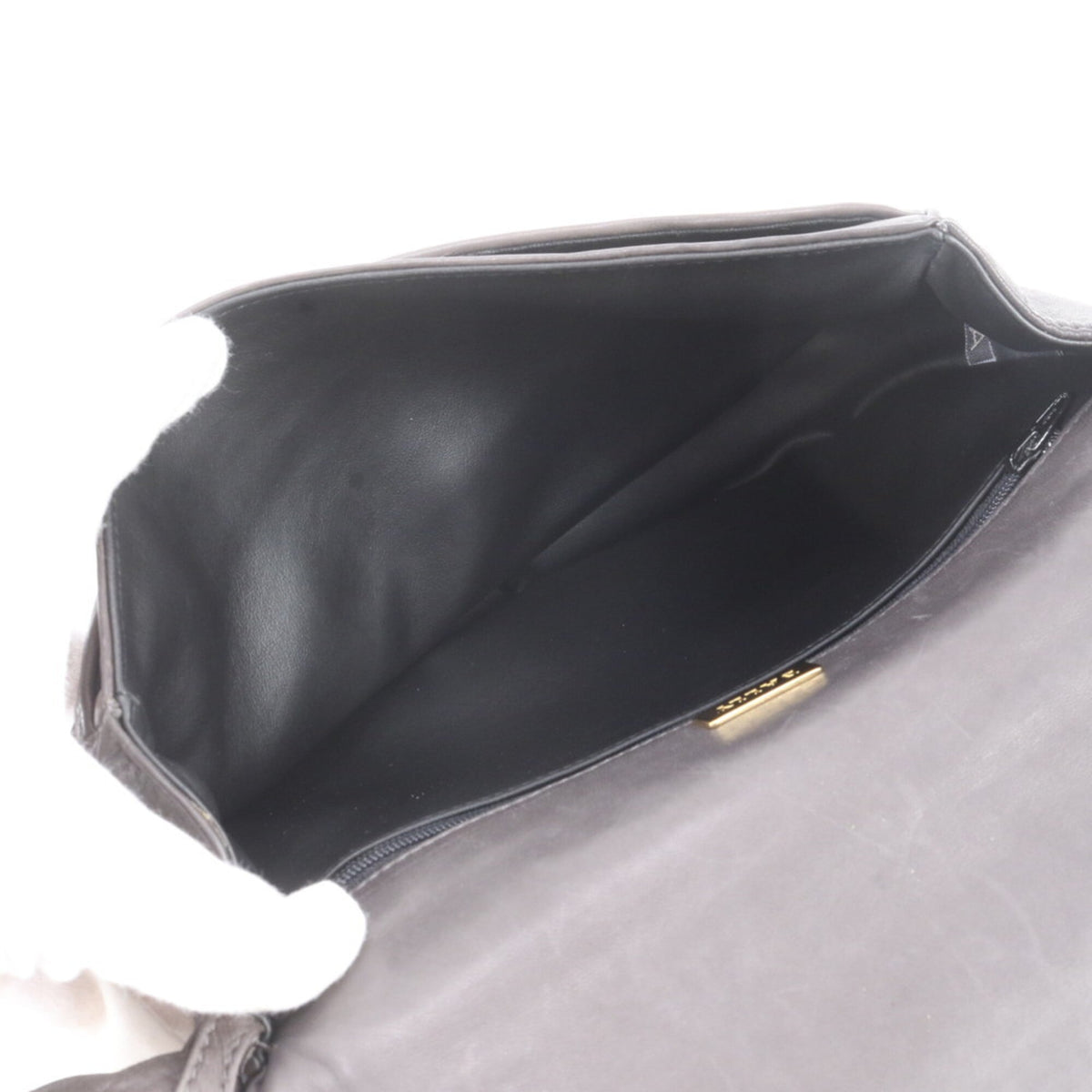 Bally Gray Leather Crossbody Bag Shoulder Bag (Pre-Owned)