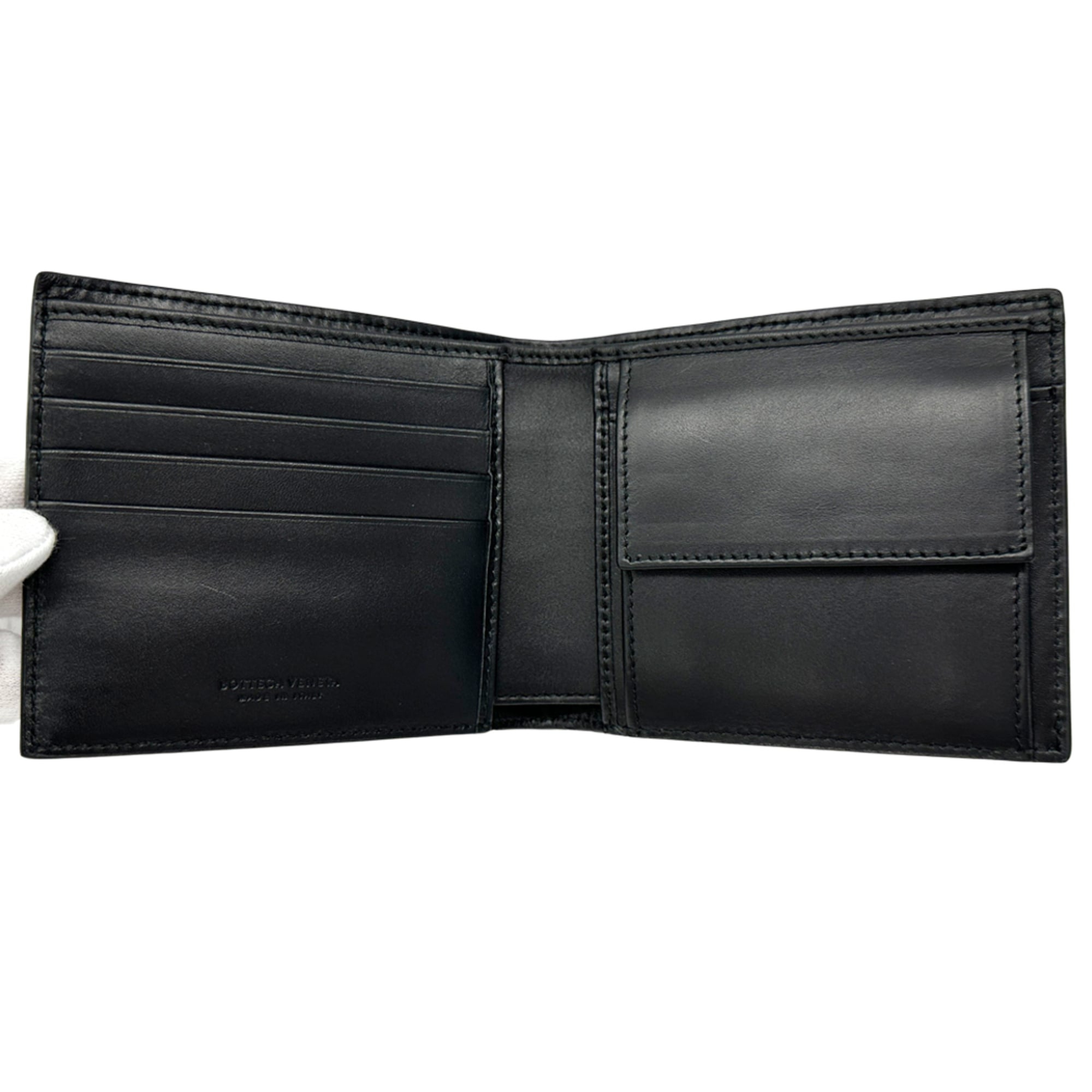 Bottega Veneta Black Intrecciato Wallet (Bi-Fold) (Pre-Owned)