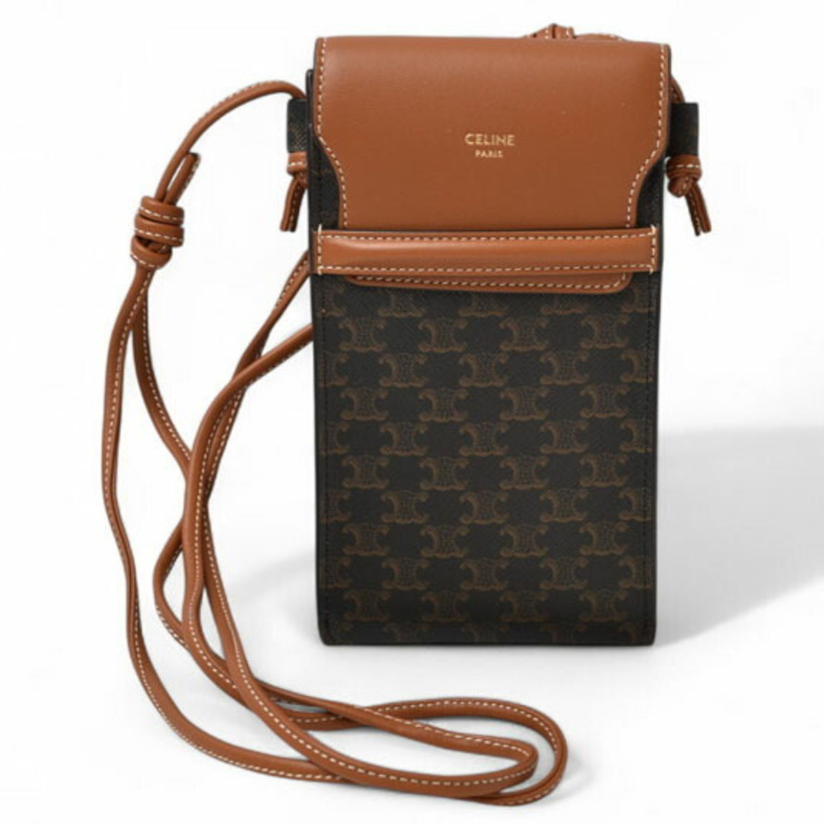 Celine Brown Pvc Leather Shoulder Bag (Pre-Owned)