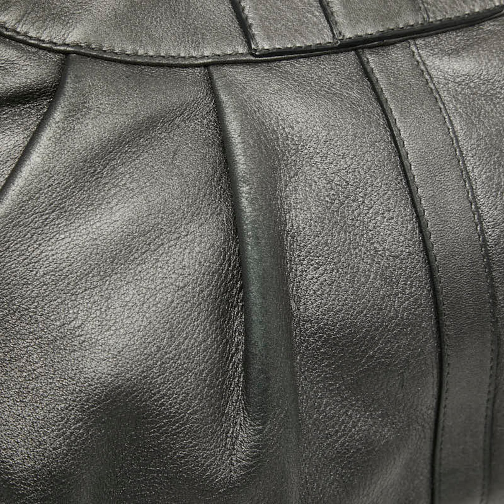 Bvlgari Chandra Gray Leather Handbag (Pre-Owned)