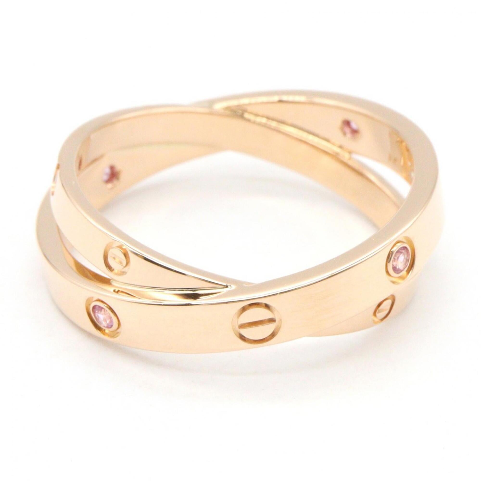 Cartier Gold Clear Pink Band Ring (Pre-Owned)