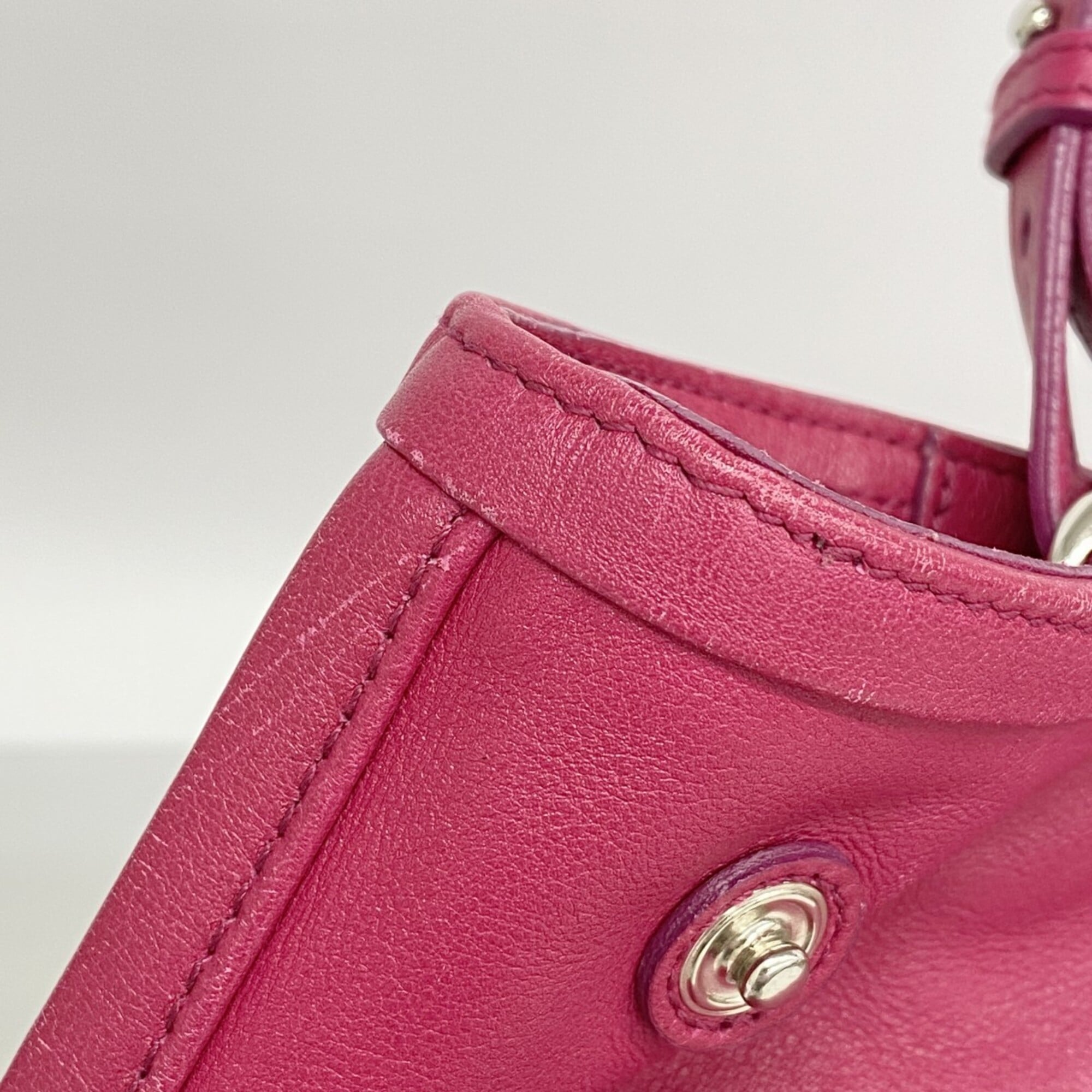 Salvatore Ferragamo Pink Leather Handbag (Pre-Owned)