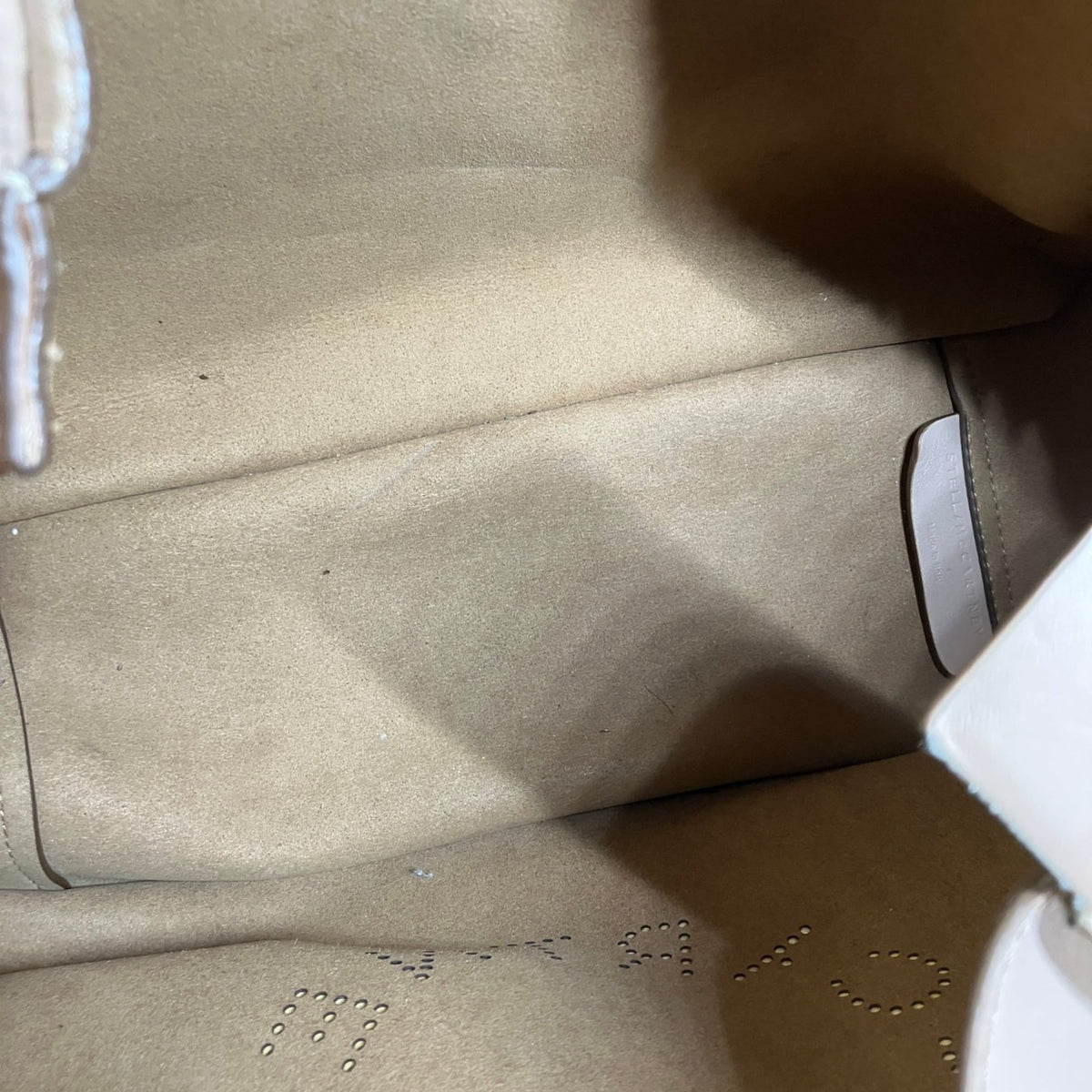 Stella Mccartney Beige Sand Faux Leather Pouch Tote Bag (Pre-Owned)
