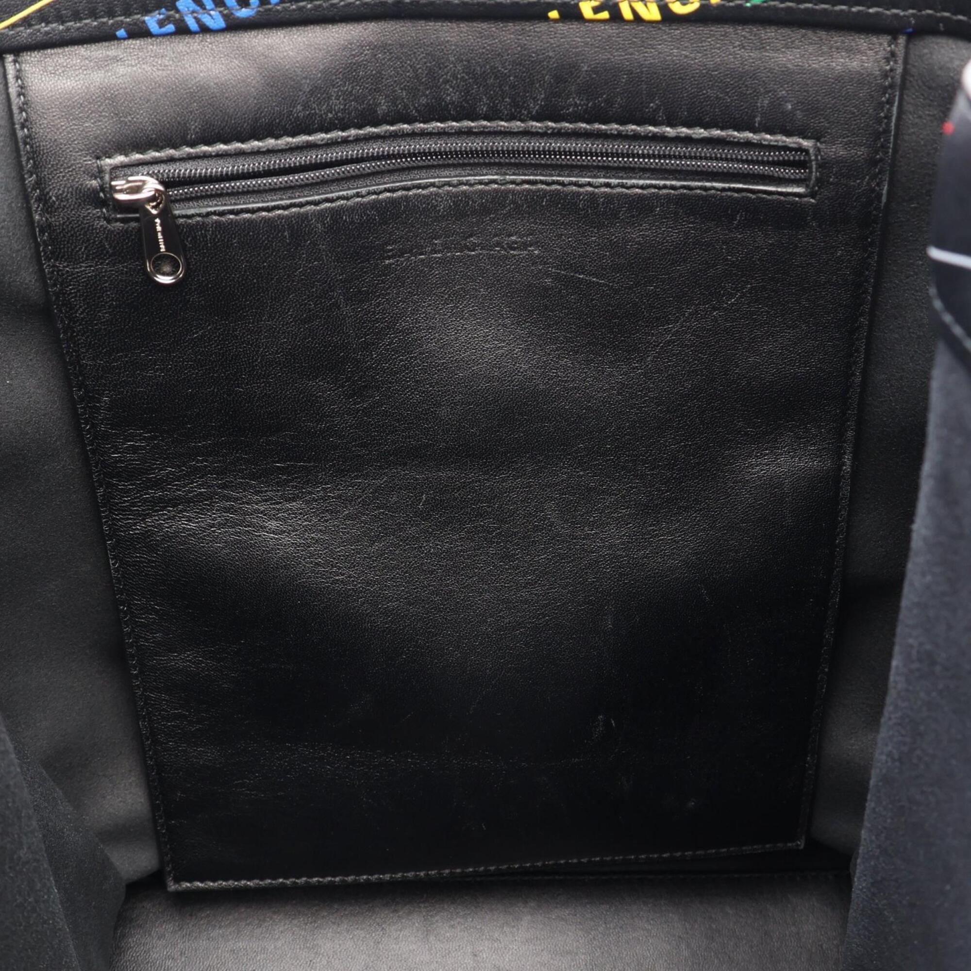 Balenciaga Black Multi-Color Leather Handbag Tote Bag (Pre-Owned)