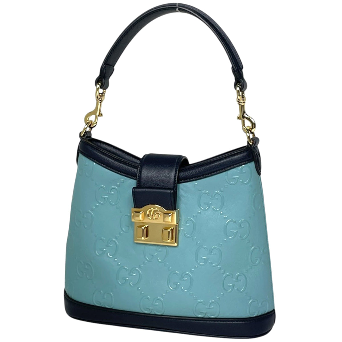 Gucci Blue Leather Handbag (Pre-Owned)