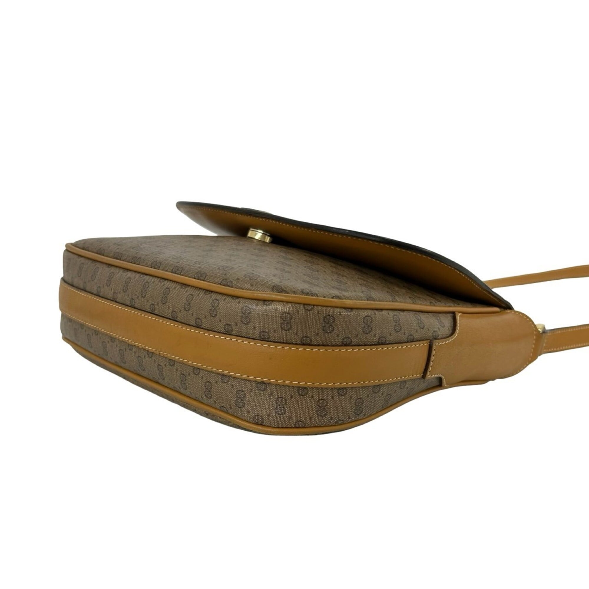 Gucci Brown Leather Pvc Pochette Shoulder Bag (Pre-Owned)
