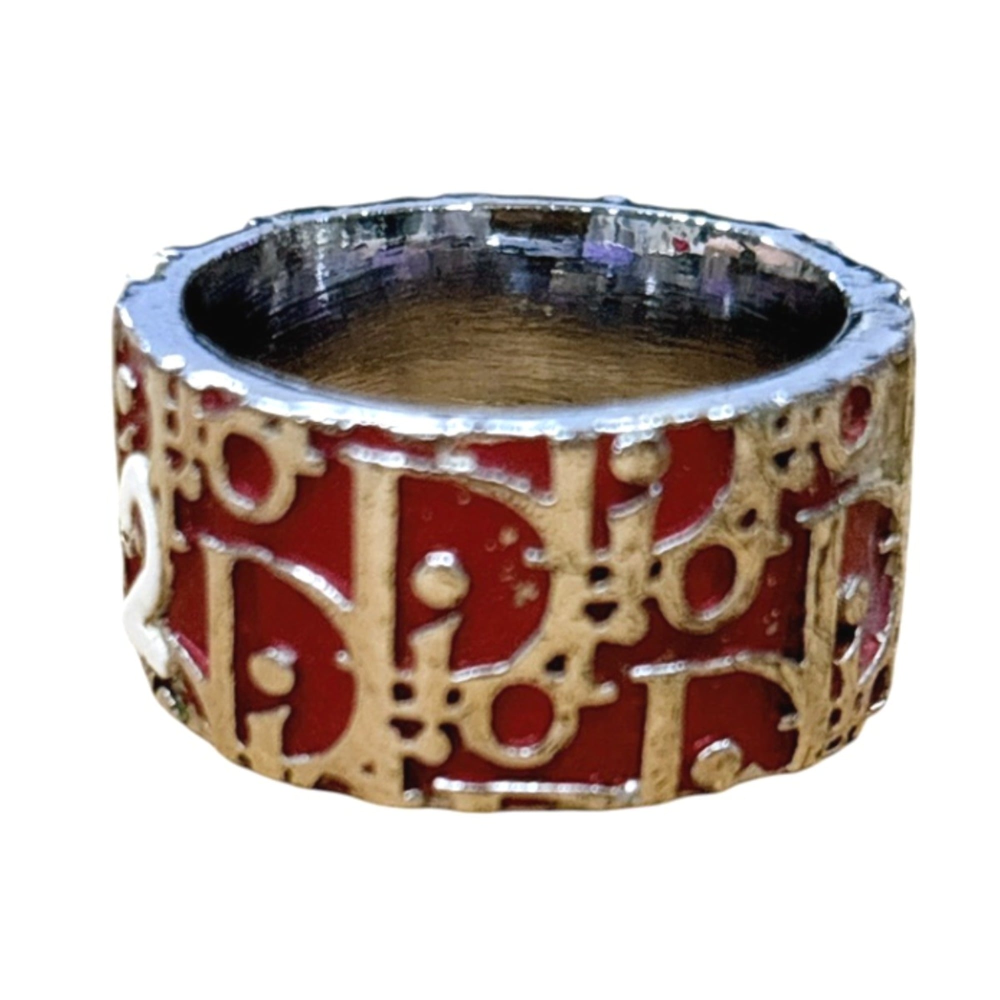 Christian Dior Red Color Band Ring (Pre-Owned)