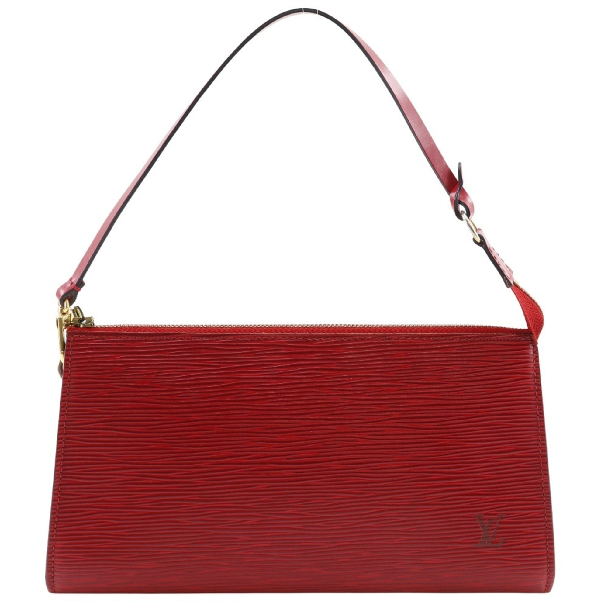 Louis Vuitton Castilian Red Red Color Epi Leather Pochette Pouch (Pre-Owned)