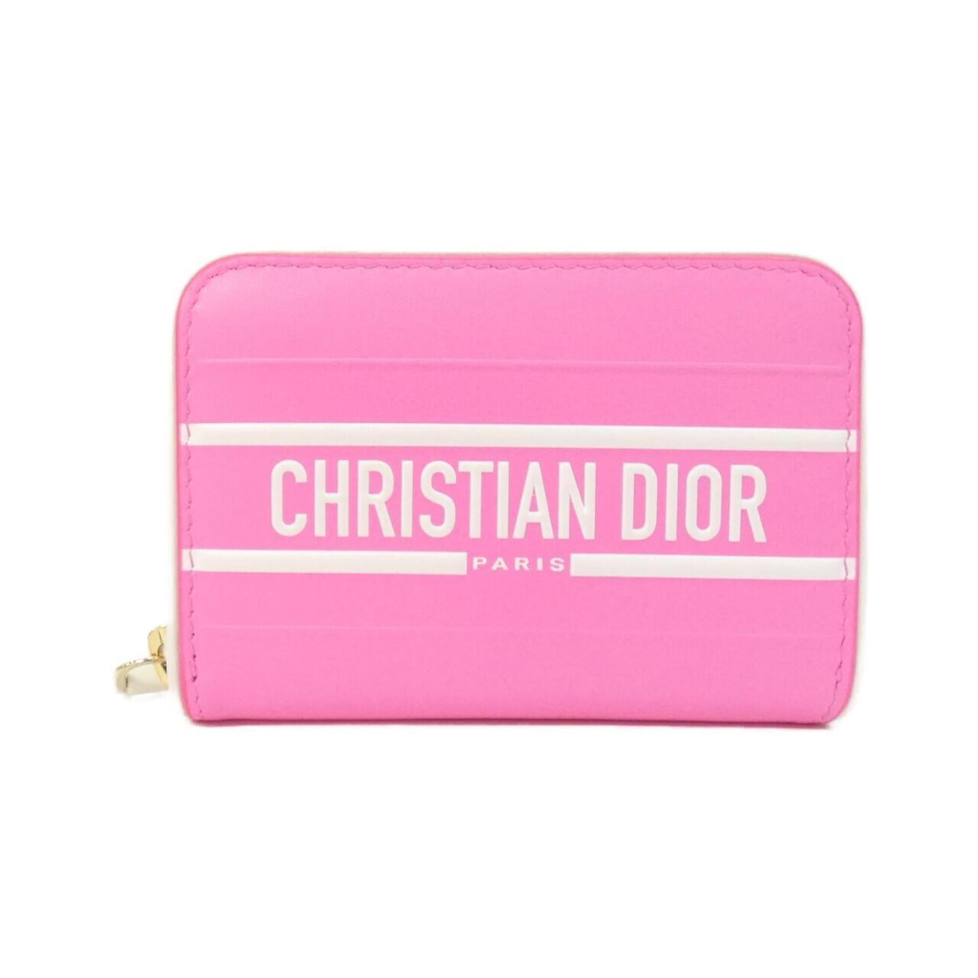 Christian Dior Pink Leather Coin Purse/Coin Case (Pre-Owned)
