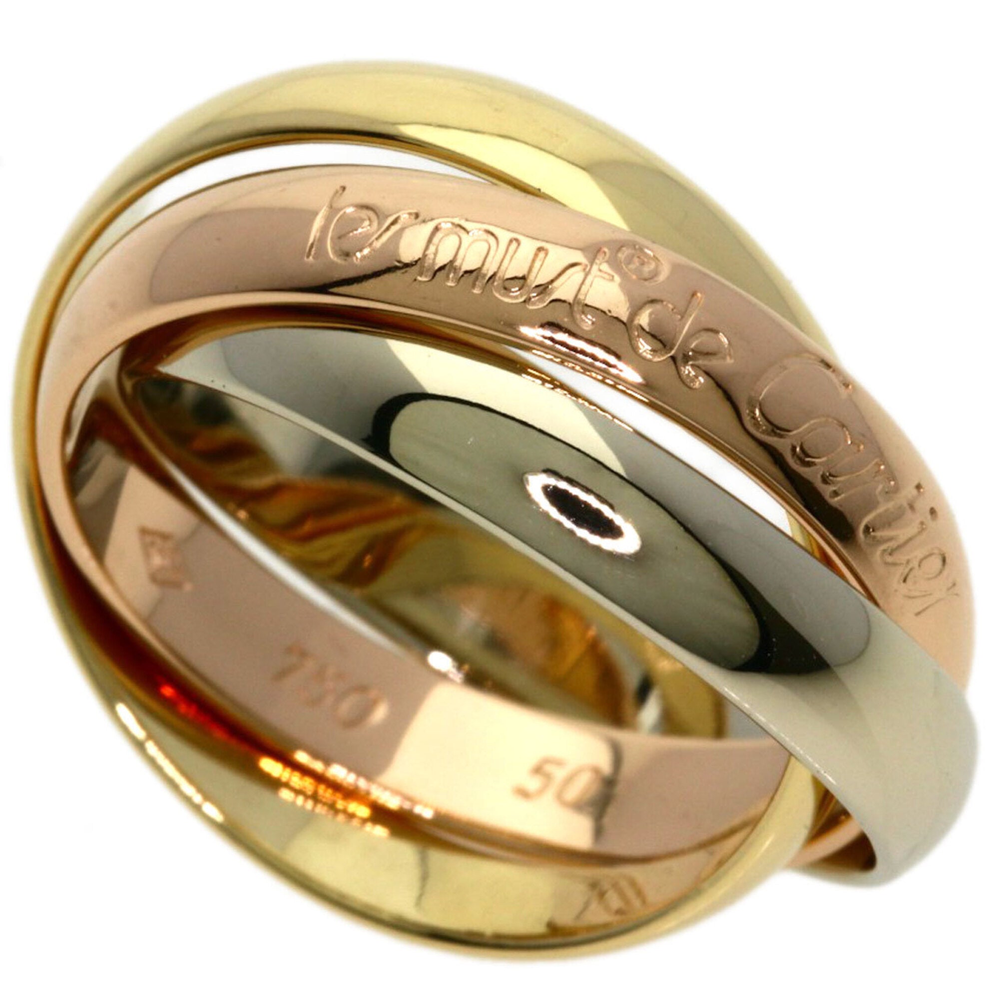 Cartier Yellow Gold (18K) White Gold (18K) Band Ring (Pre-Owned)