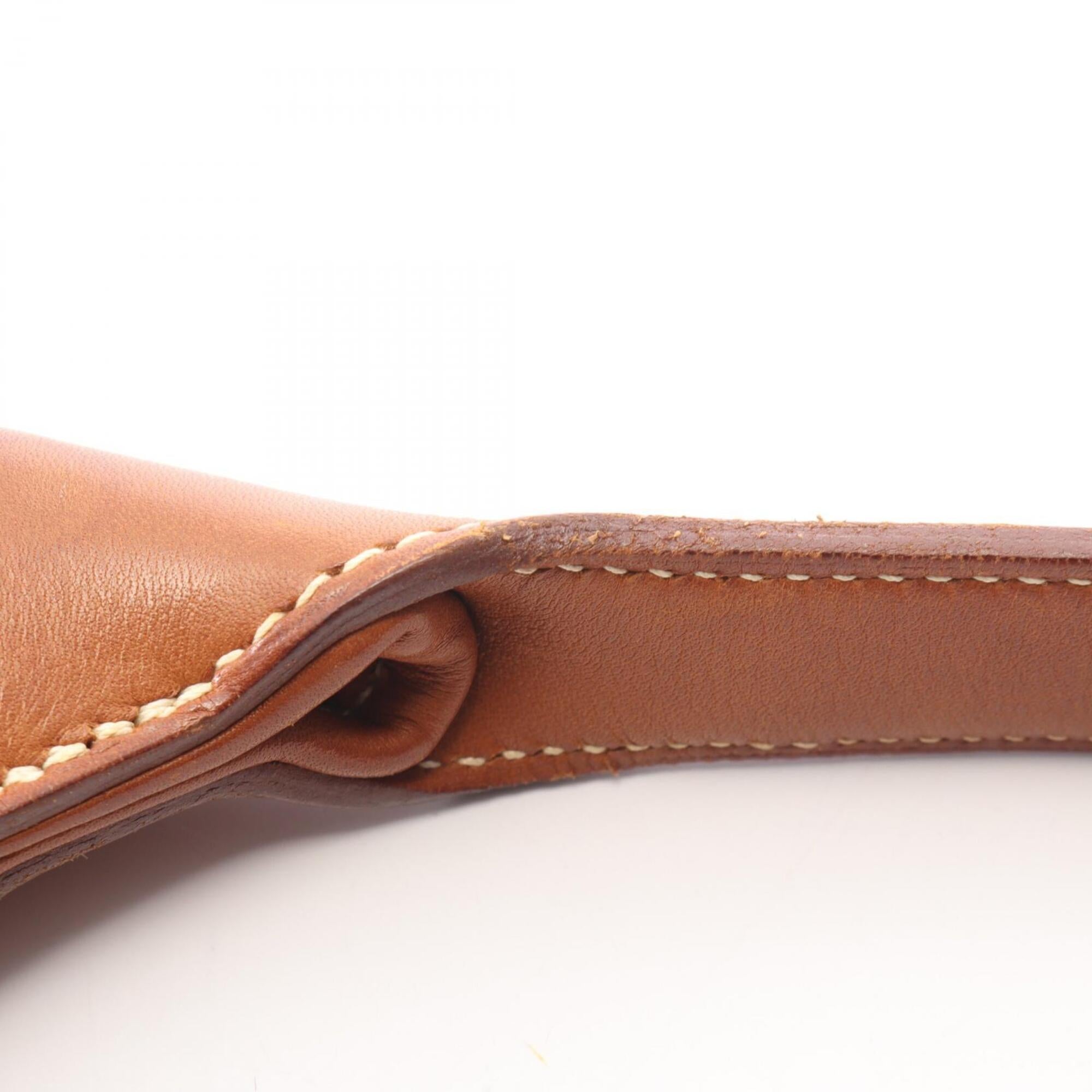 Hermes Beige Brown Toile H Leather Handbag Shoulder Bag (Pre-Owned)