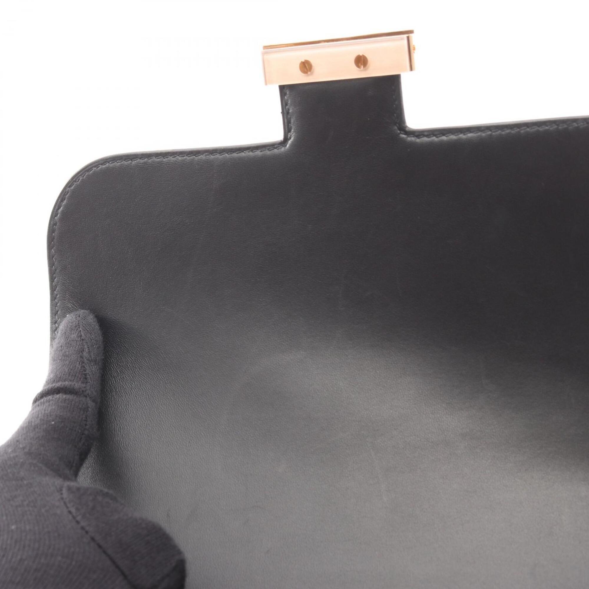 Hermes Black Epsom Leather Leather Handbag Shoulder Bag (Pre-Owned)